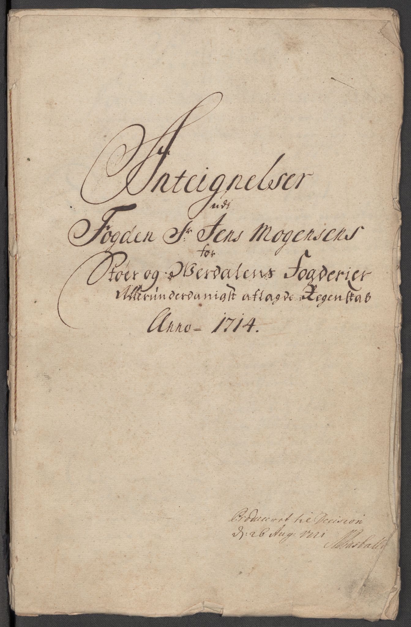 Rentekammeret inntil 1814, Reviderte regnskaper, Fogderegnskap, RA/EA-4092/R62/L4204: Fogderegnskap Stjørdal og Verdal, 1714, s. 323