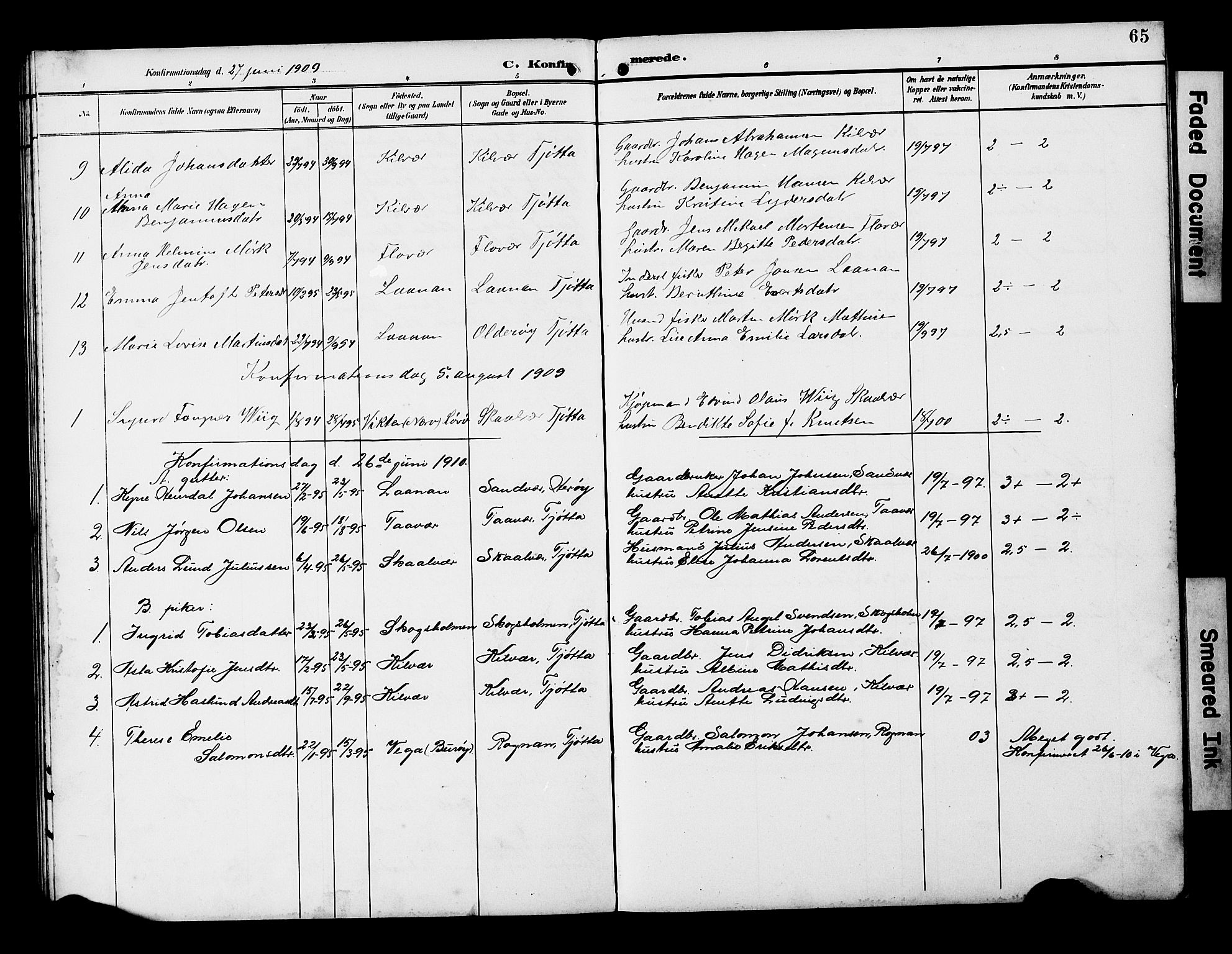 Ministerialprotokoller, klokkerbøker og fødselsregistre - Nordland, AV/SAT-A-1459/818/L0273: Klokkerbok nr. 818C01, 1893-1928, s. 65