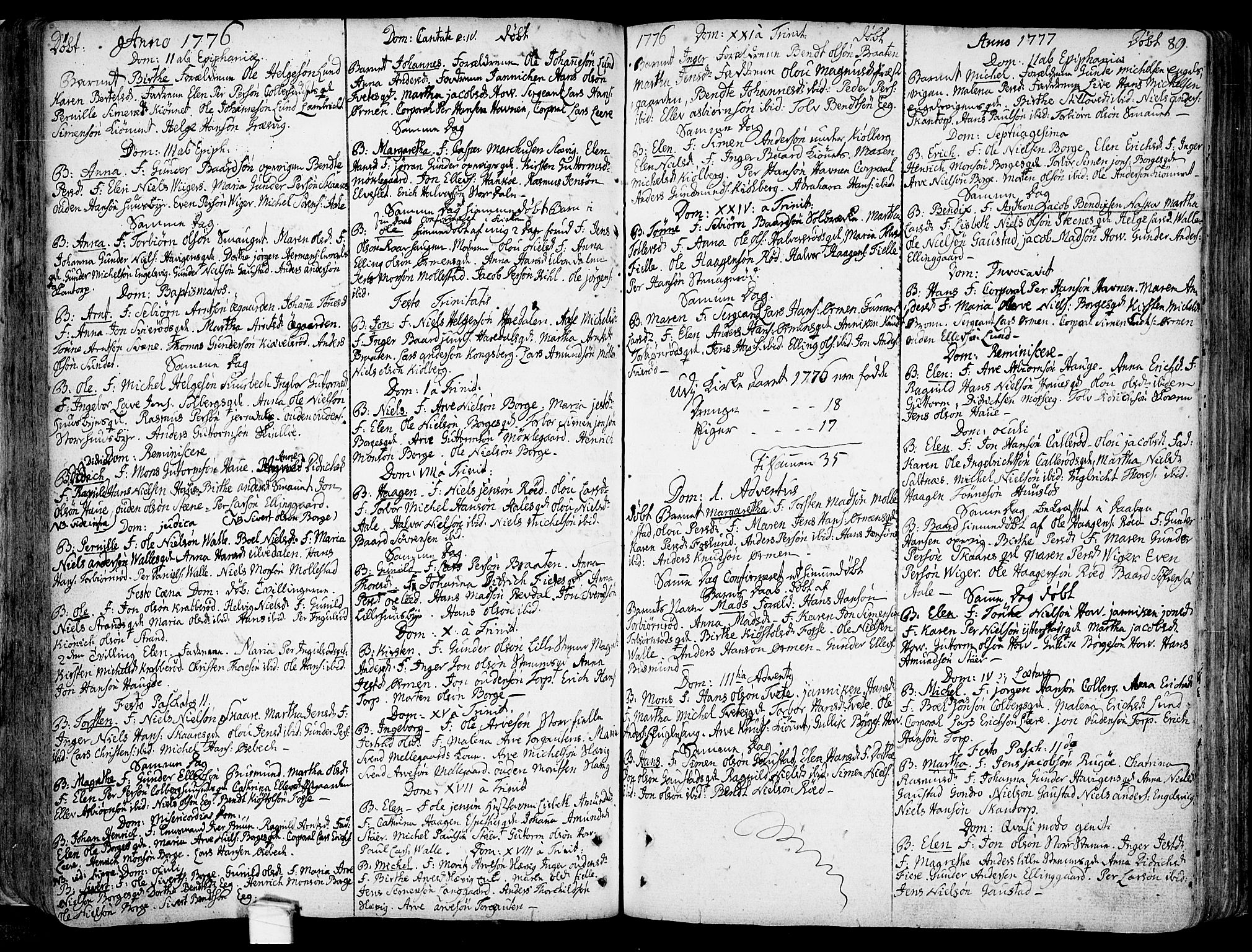 Onsøy prestekontor Kirkebøker, AV/SAO-A-10914/F/Fa/L0001: Ministerialbok nr. I 1, 1733-1814, s. 89