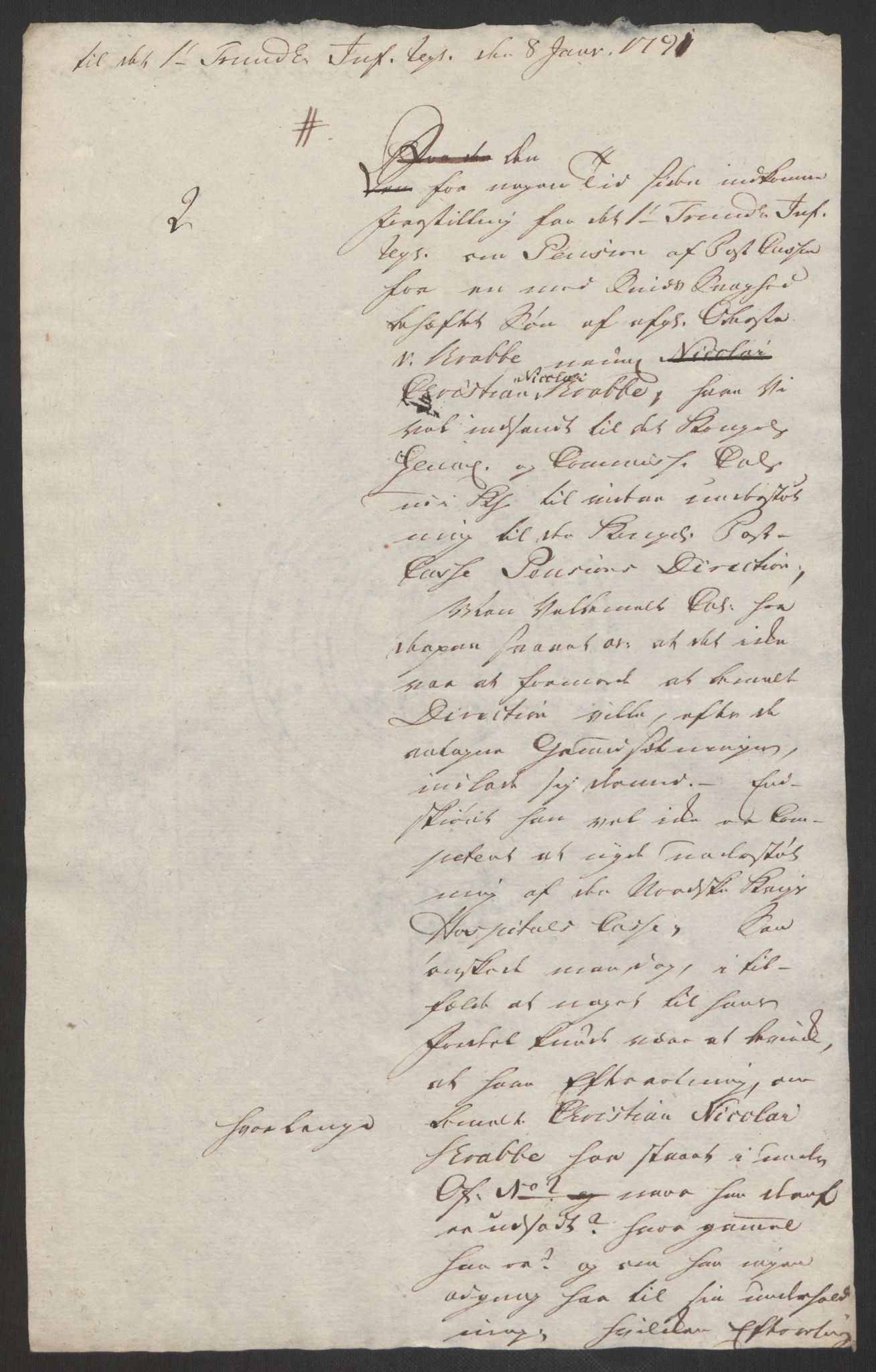 Forsvaret, Den norske kvesthuskasse/krigshospitalkasse, AV/RA-RAFA-1887/F/Fa/L0008: Konsepter, 1790-1793, s. 342