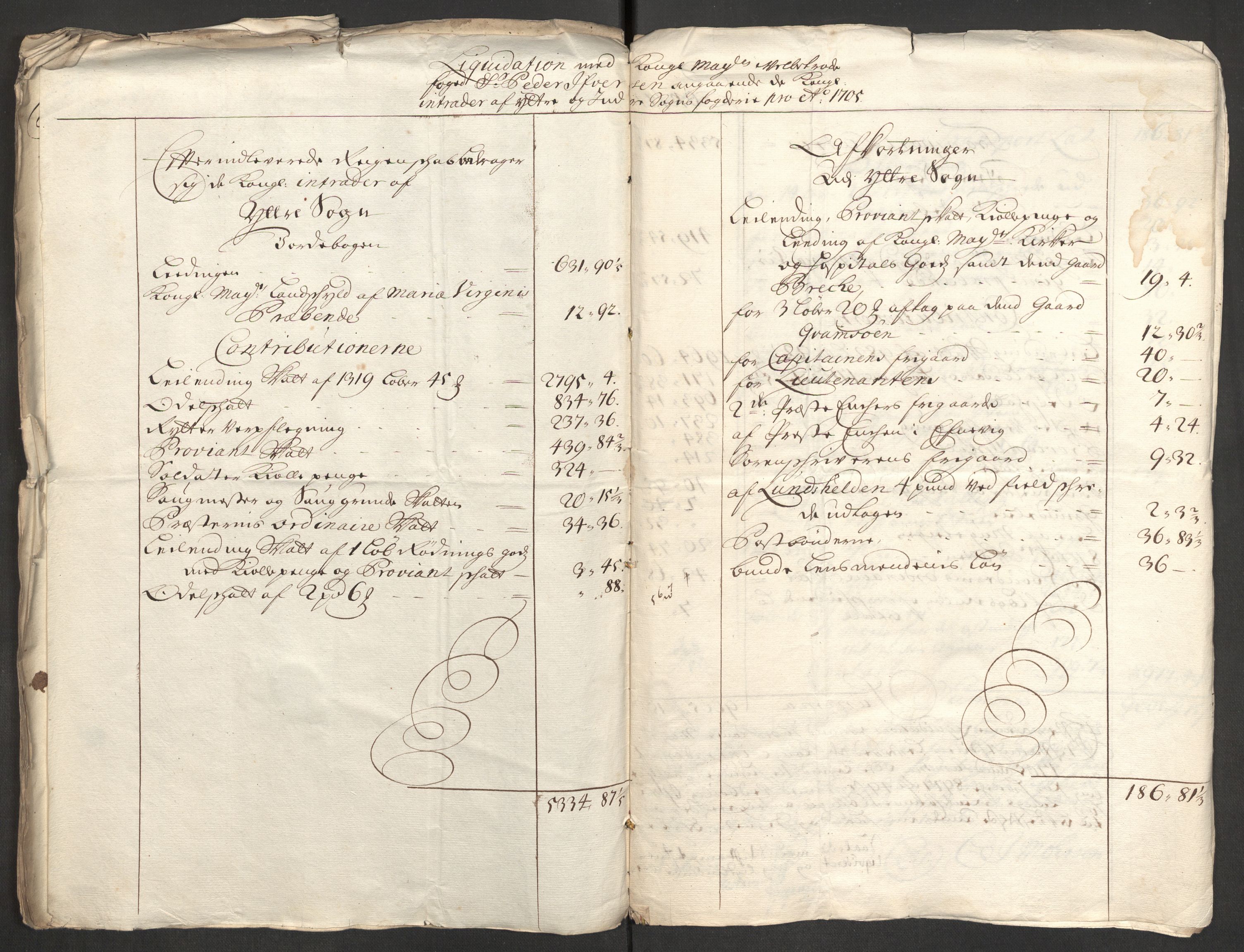 Rentekammeret inntil 1814, Reviderte regnskaper, Fogderegnskap, AV/RA-EA-4092/R52/L3314: Fogderegnskap Sogn, 1705-1707, s. 13