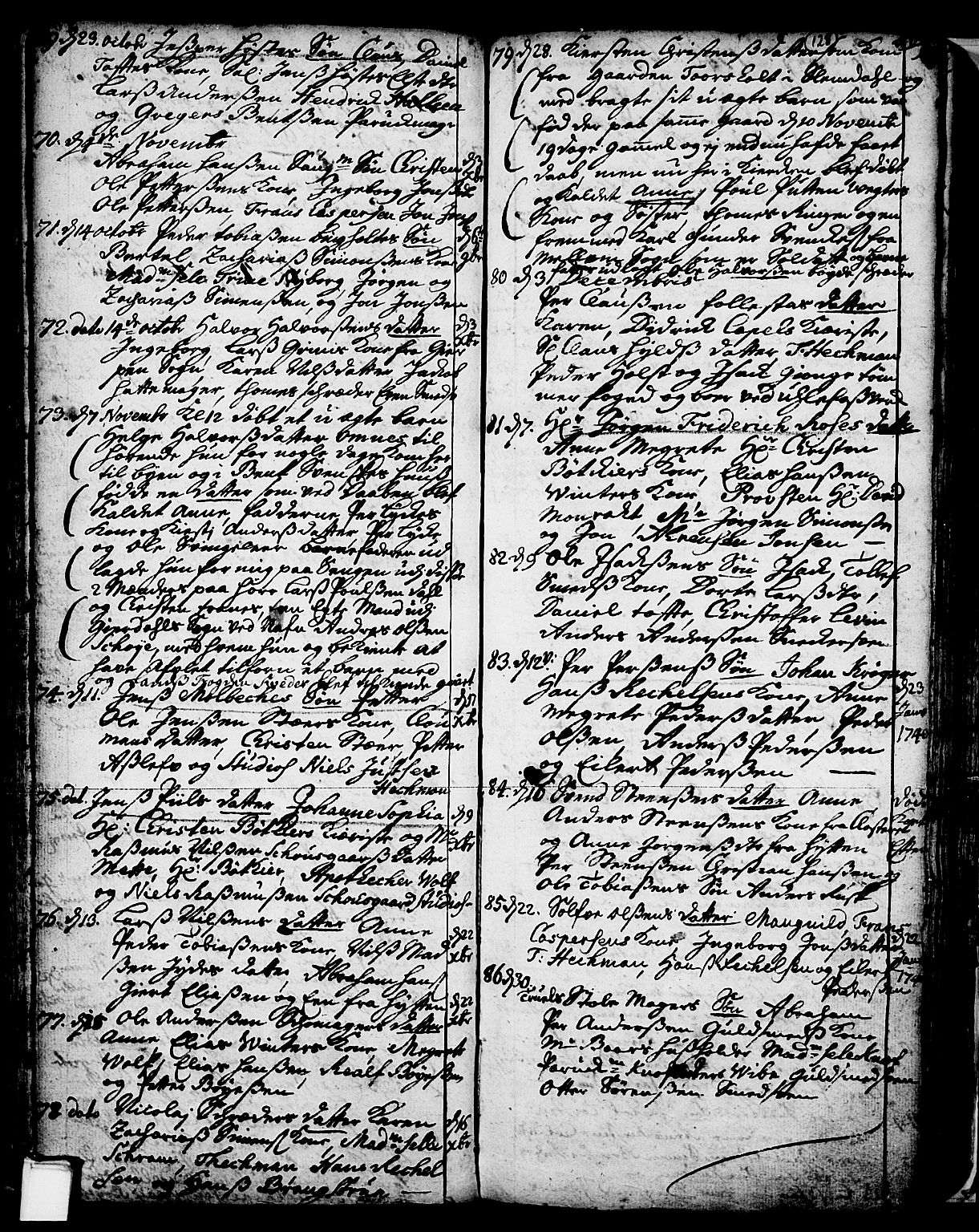 Skien kirkebøker, SAKO/A-302/F/Fa/L0002: Ministerialbok nr. 2, 1716-1757, s. 128