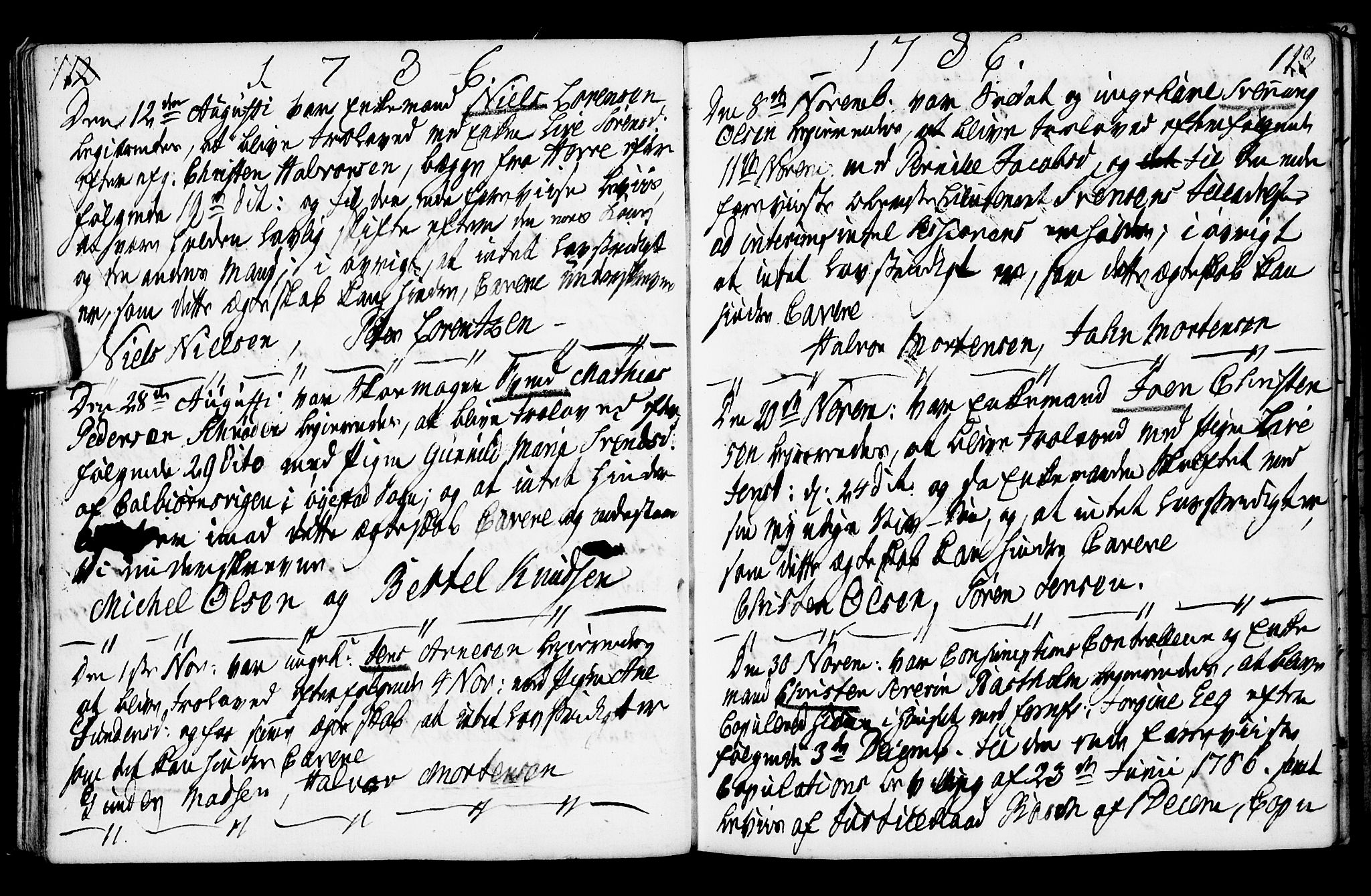 Porsgrunn kirkebøker , SAKO/A-104/F/Fa/L0003: Ministerialbok nr. 3, 1764-1814, s. 112-113