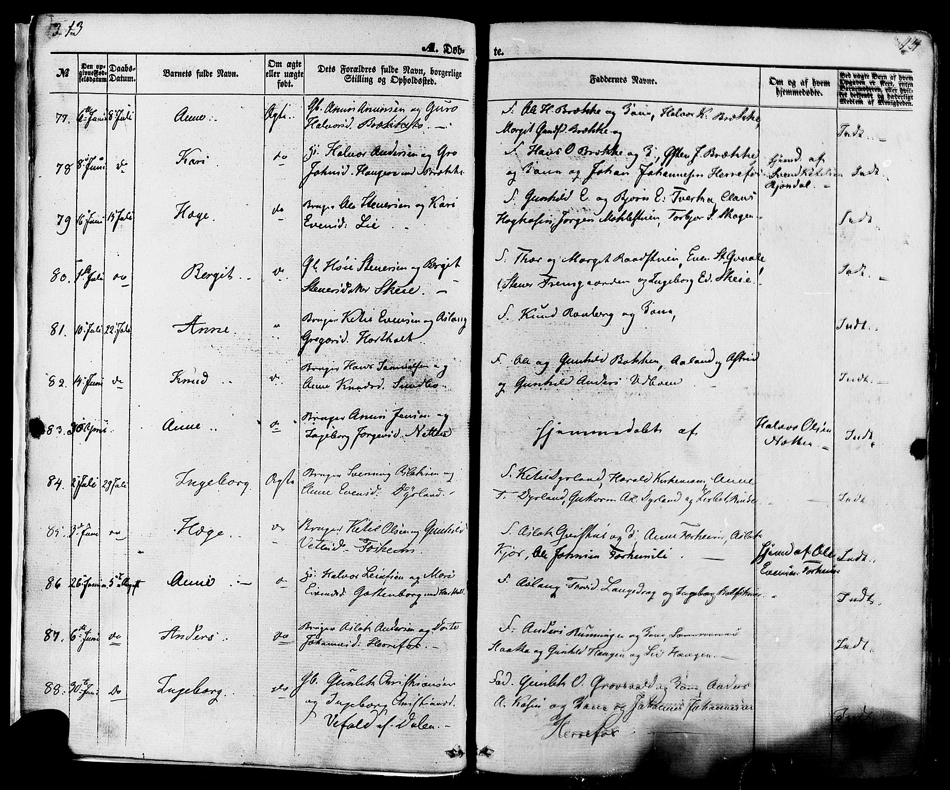 Seljord kirkebøker, AV/SAKO-A-20/F/Fa/L0013: Ministerialbok nr. I 13, 1866-1876, s. 13-14