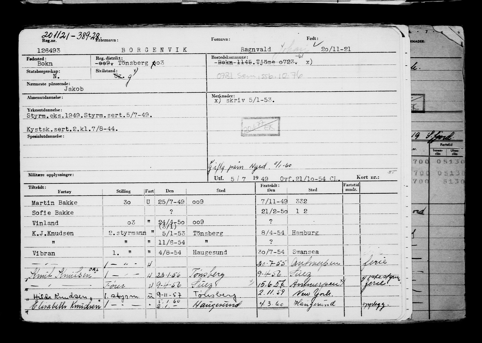 Direktoratet for sjømenn, AV/RA-S-3545/G/Gb/L0200: Hovedkort, 1921, s. 128