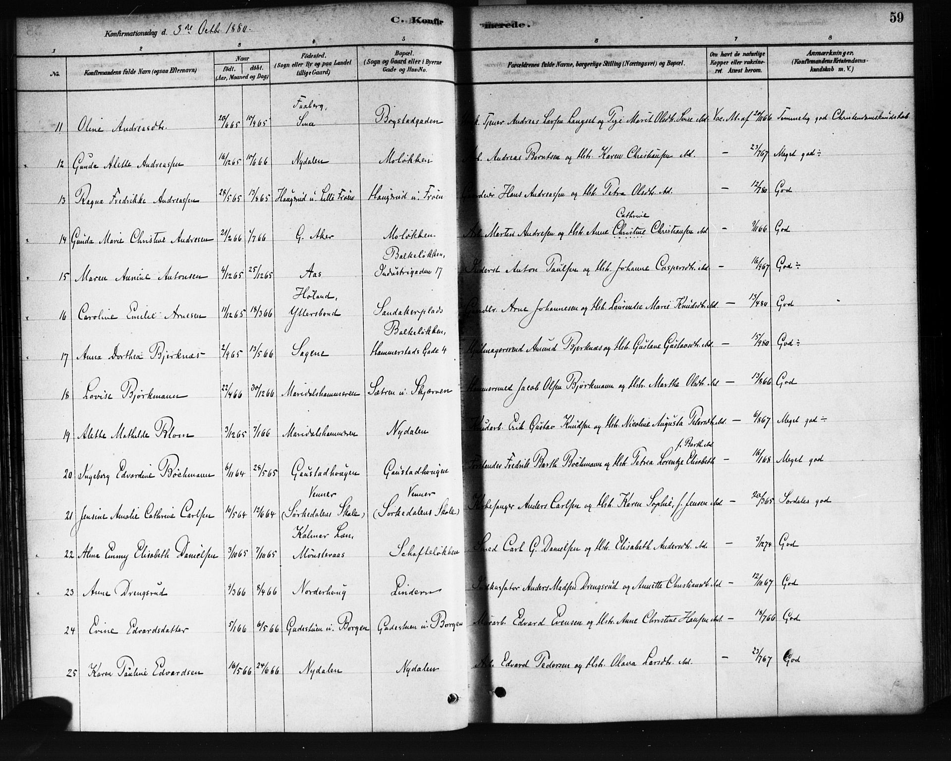 Vestre Aker prestekontor Kirkebøker, AV/SAO-A-10025/F/Fa/L0008: Ministerialbok nr. 8, 1878-1903, s. 59