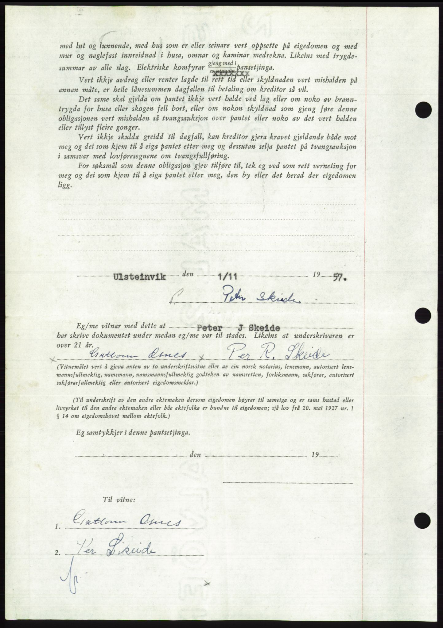 Søre Sunnmøre sorenskriveri, AV/SAT-A-4122/1/2/2C/L0130: Pantebok nr. 18B, 1957-1958, Dagboknr: 2888/1957