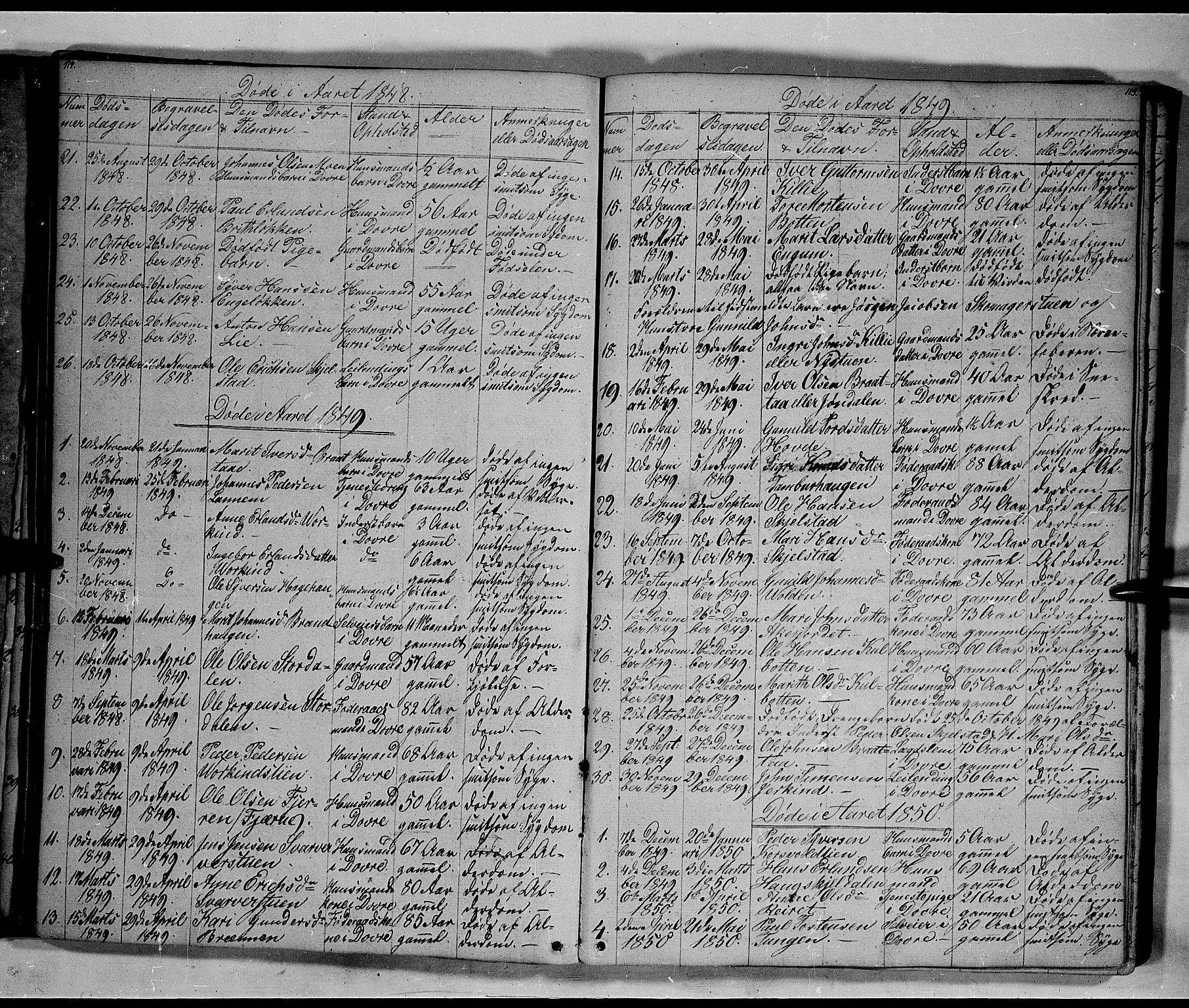 Lesja prestekontor, AV/SAH-PREST-068/H/Ha/Hab/L0003: Klokkerbok nr. 3, 1842-1862, s. 114-115
