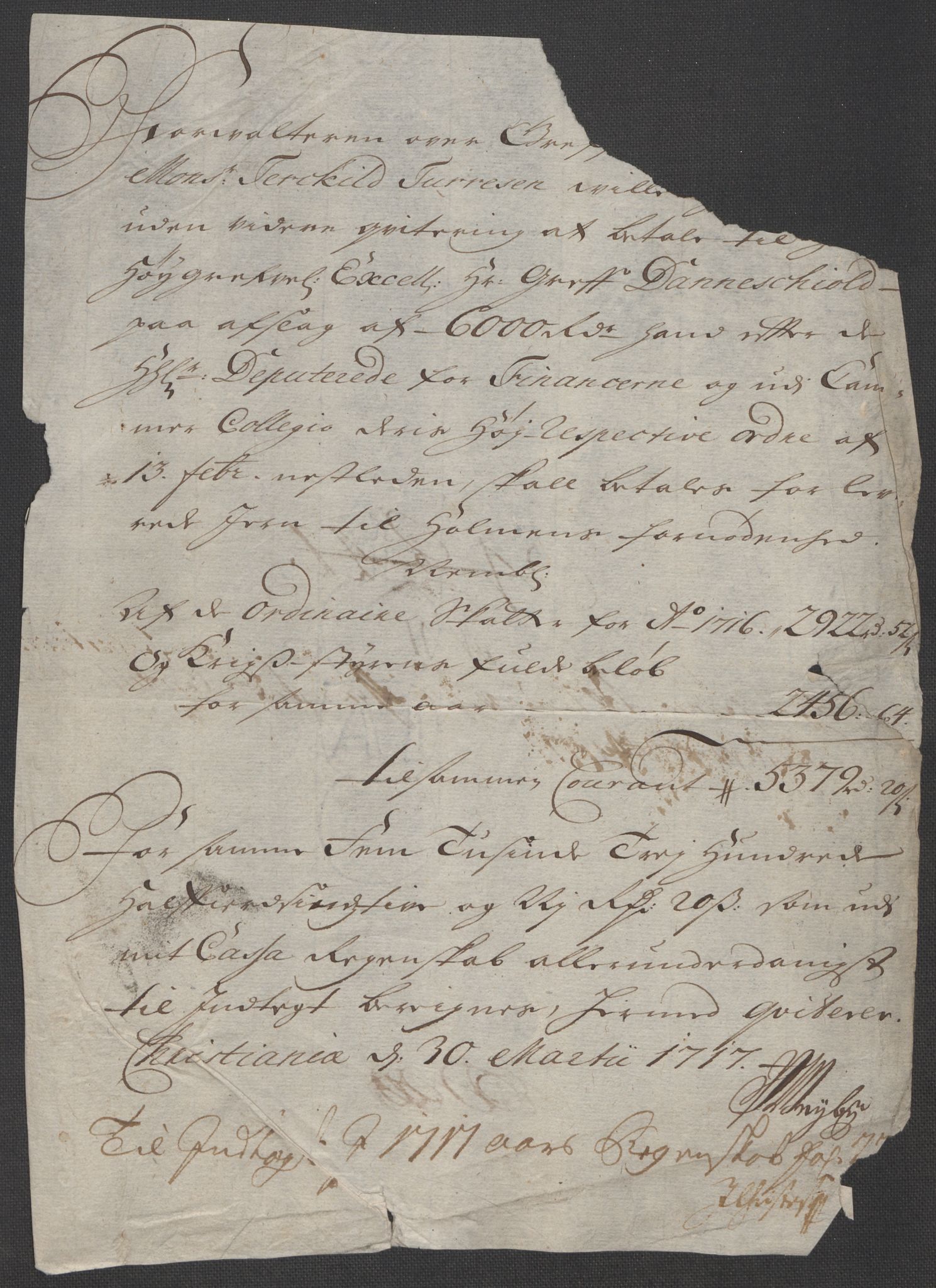Rentekammeret inntil 1814, Reviderte regnskaper, Fogderegnskap, AV/RA-EA-4092/R33/L1987: Fogderegnskap Larvik grevskap, 1716-1717, s. 637