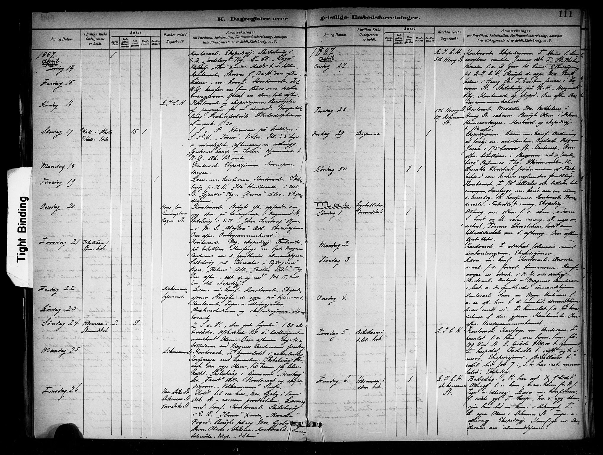 Den norske sjømannsmisjon i utlandet/New York, AV/SAB-SAB/PA-0110/H/Ha/L0002: Ministerialbok nr. A 2, 1886-1888, s. 111