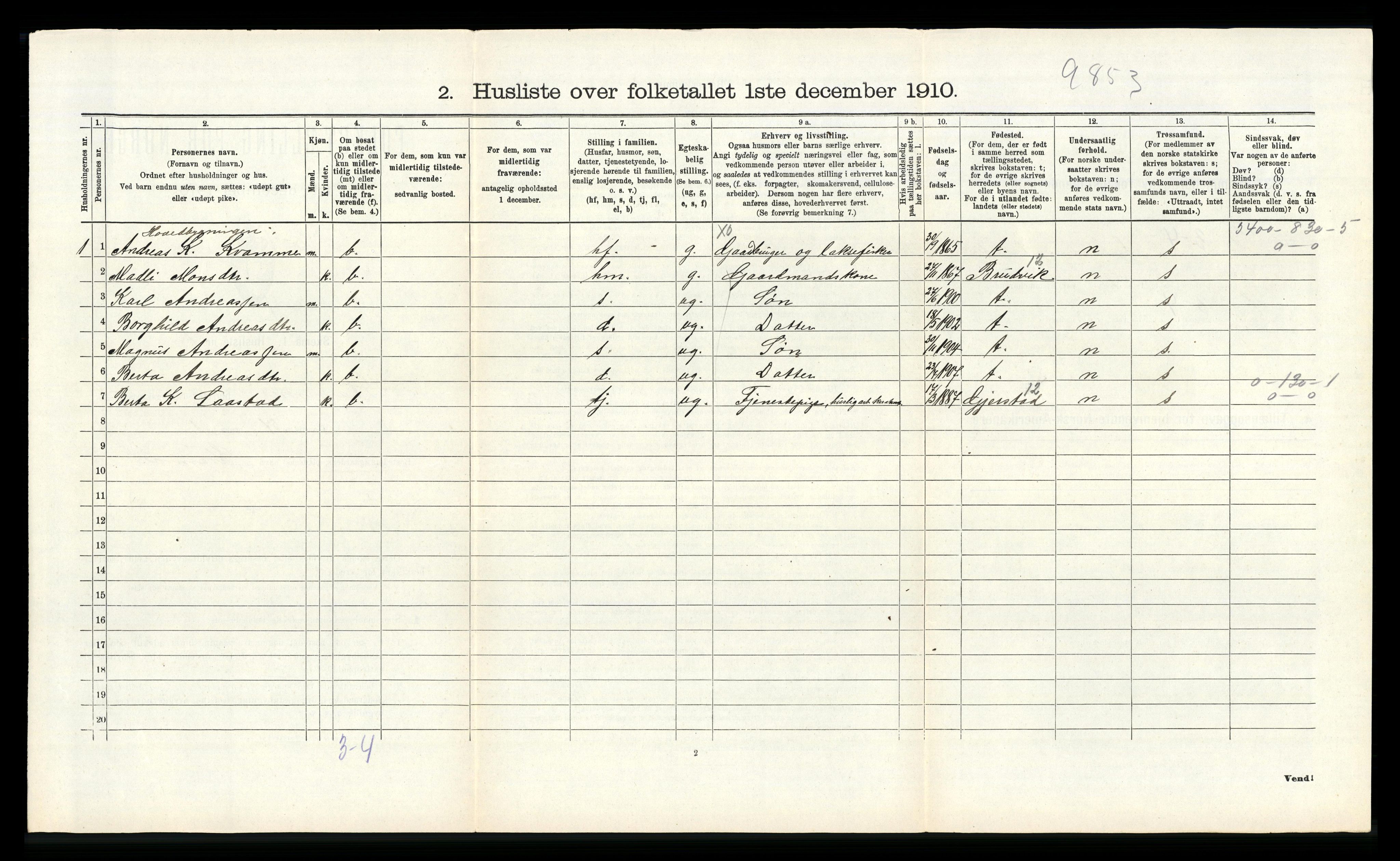 RA, Folketelling 1910 for 1254 Hamre herred, 1910, s. 577