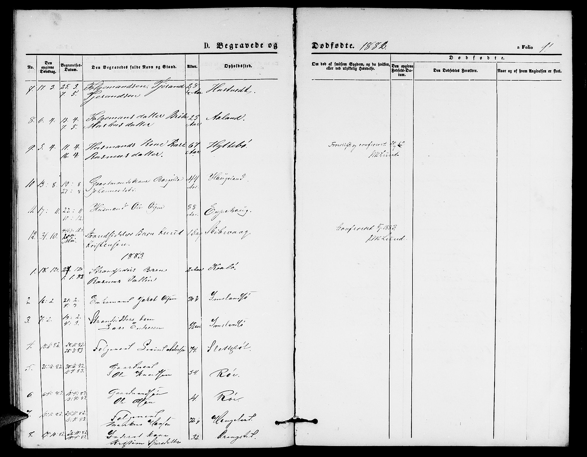 Vikedal sokneprestkontor, SAST/A-101840/01/V: Klokkerbok nr. B 4, 1868-1890, s. 91