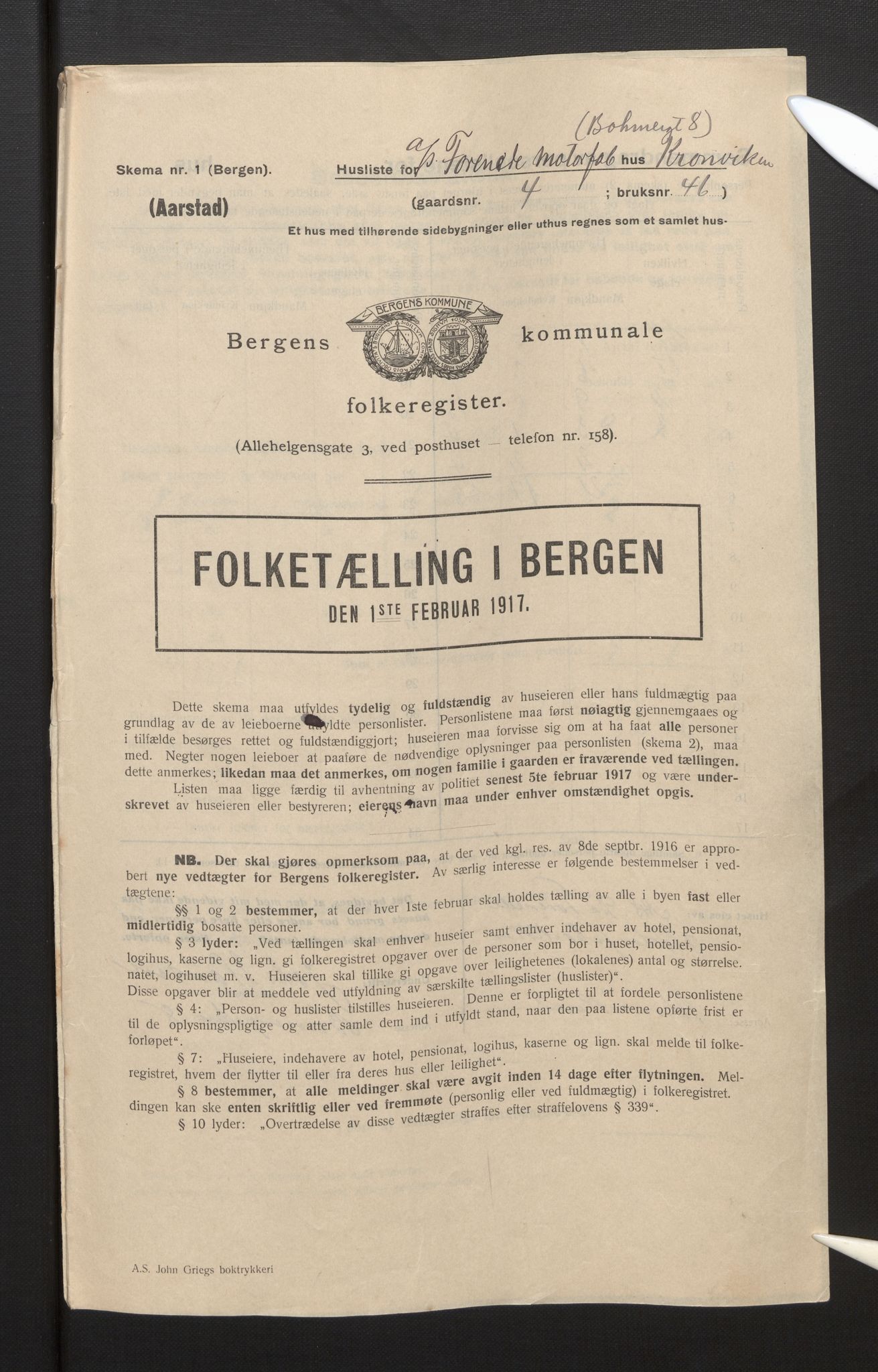 SAB, Kommunal folketelling 1917 for Bergen kjøpstad, 1917, s. 47278