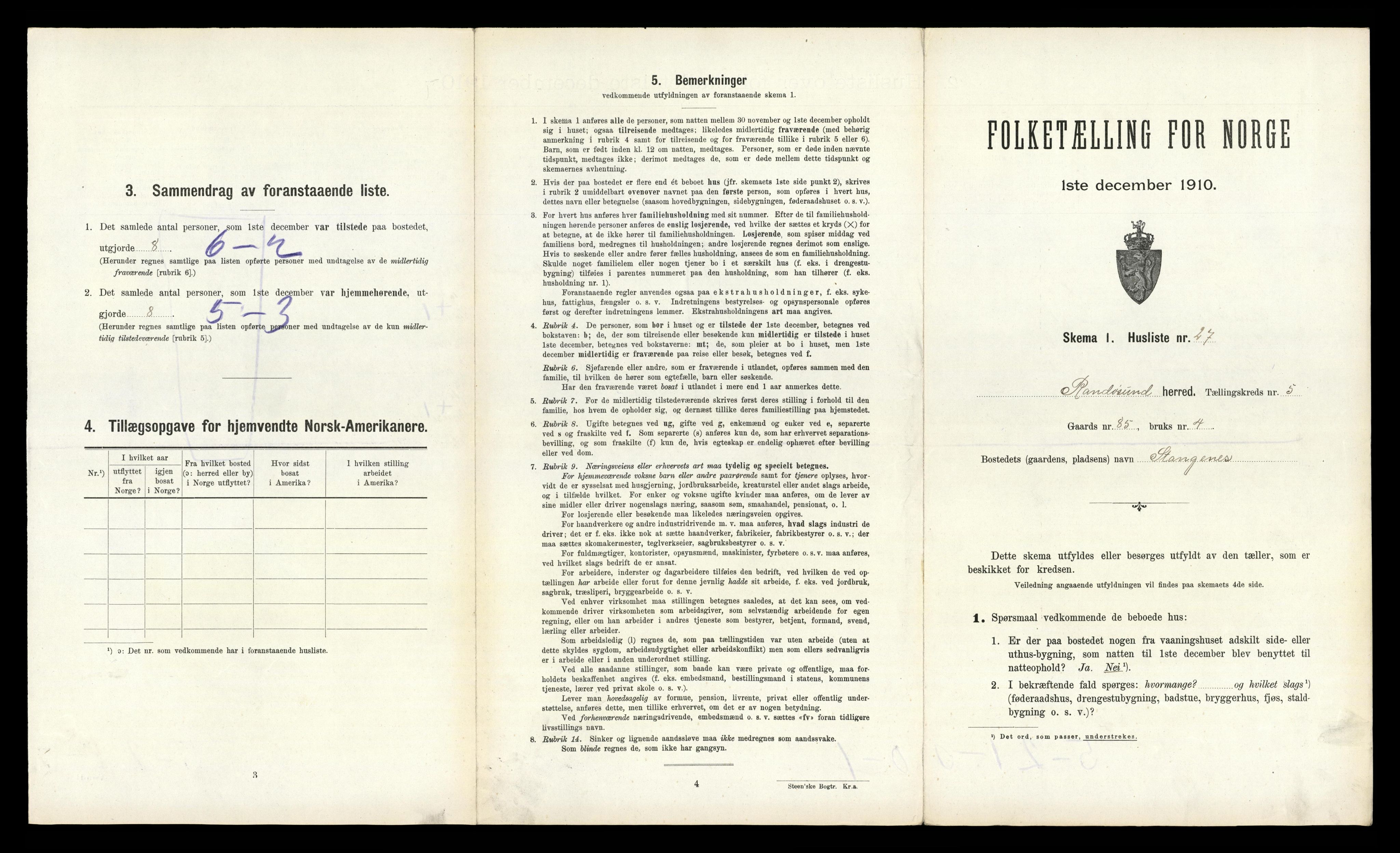 RA, Folketelling 1910 for 1011 Randesund herred, 1910, s. 426