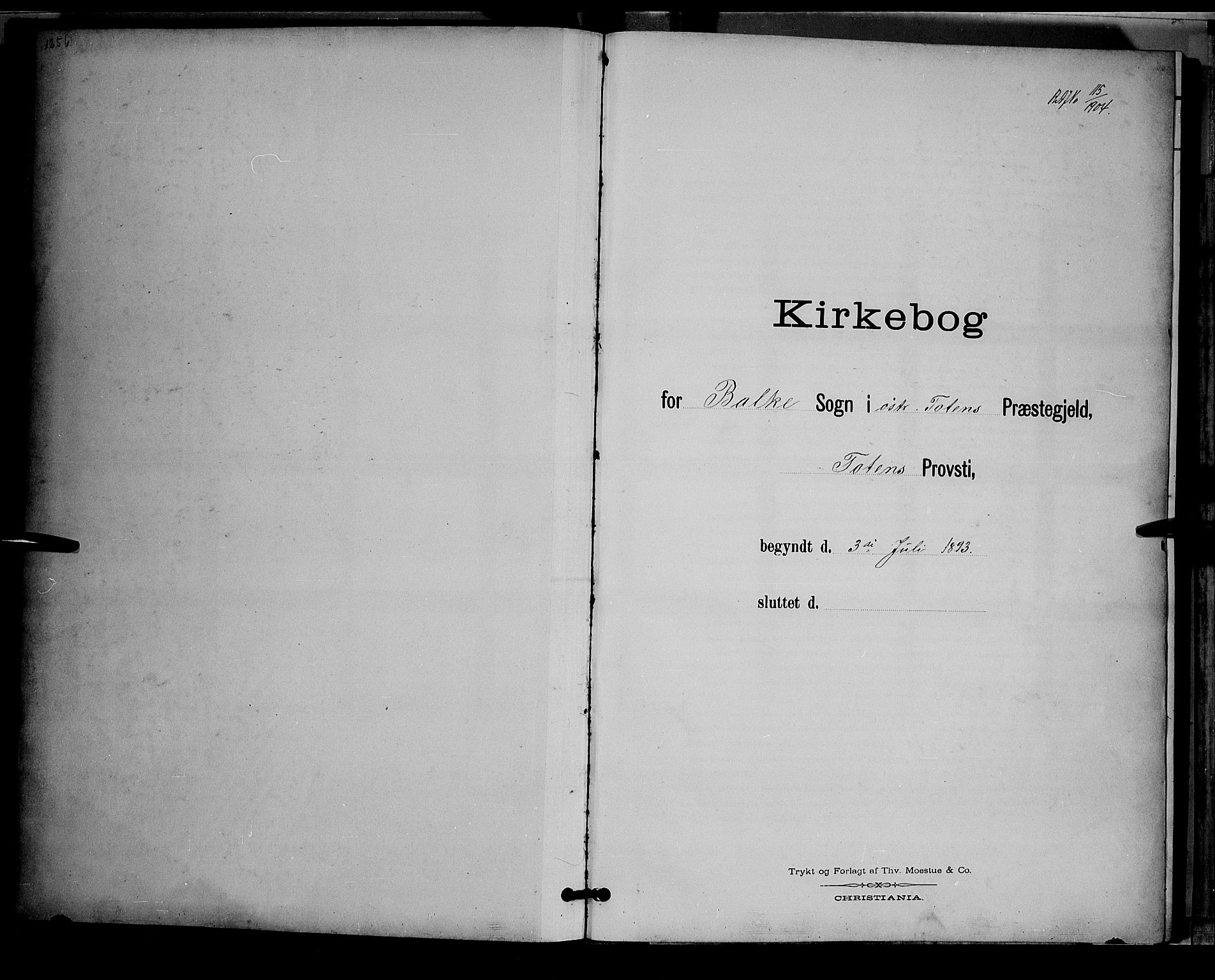 Østre Toten prestekontor, SAH/PREST-104/H/Ha/Hab/L0006: Klokkerbok nr. 6, 1893-1901
