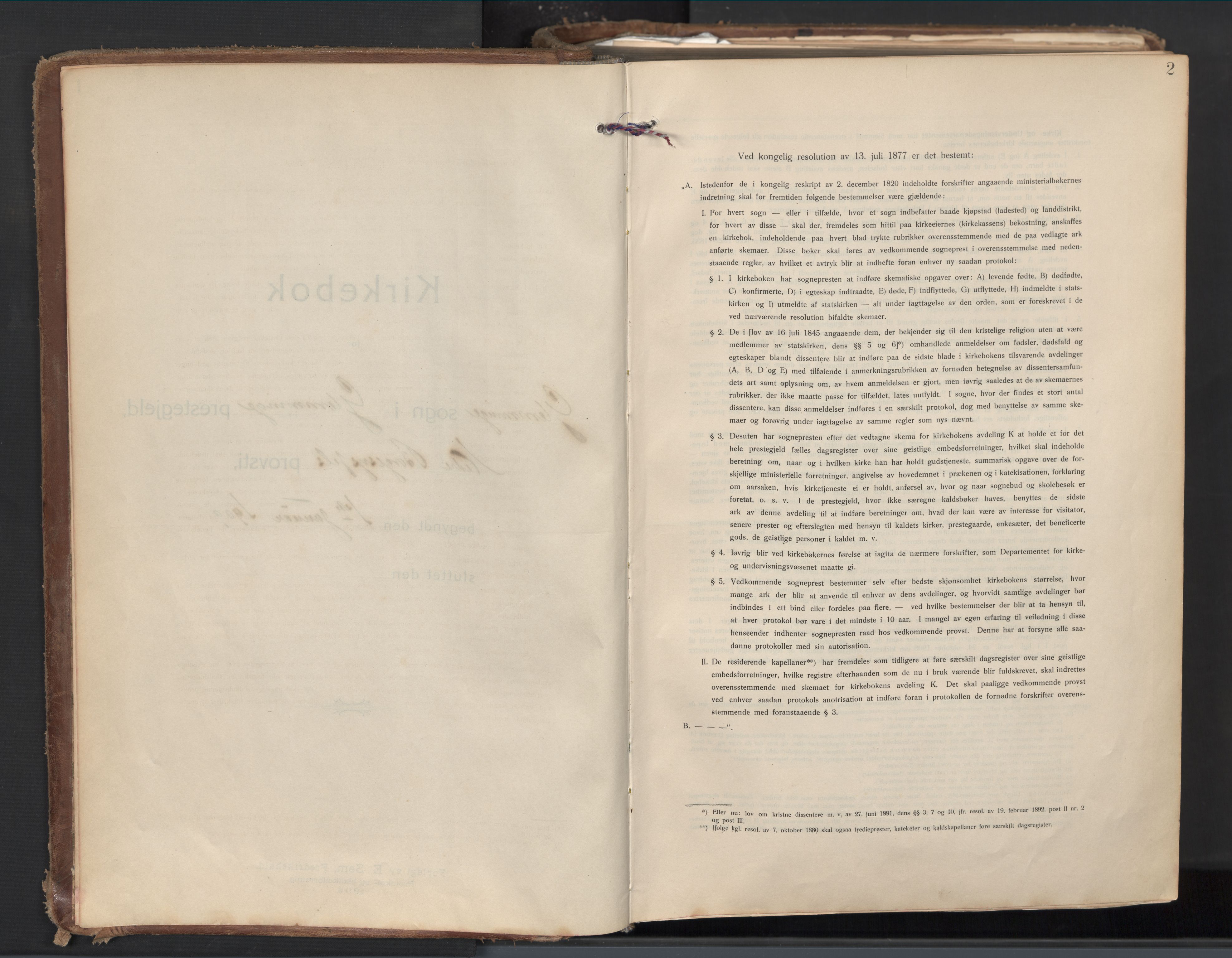 Glemmen prestekontor Kirkebøker, AV/SAO-A-10908/G/Ga/L0007: Klokkerbok nr. 7, 1909-1930, s. 2