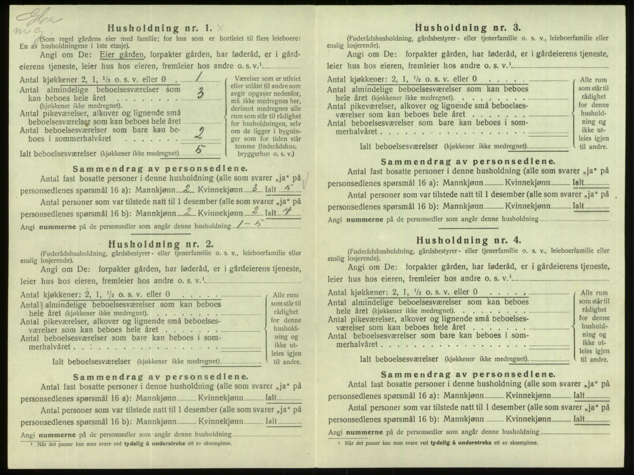 SAB, Folketelling 1920 for 1443 Eid herred, 1920, s. 462