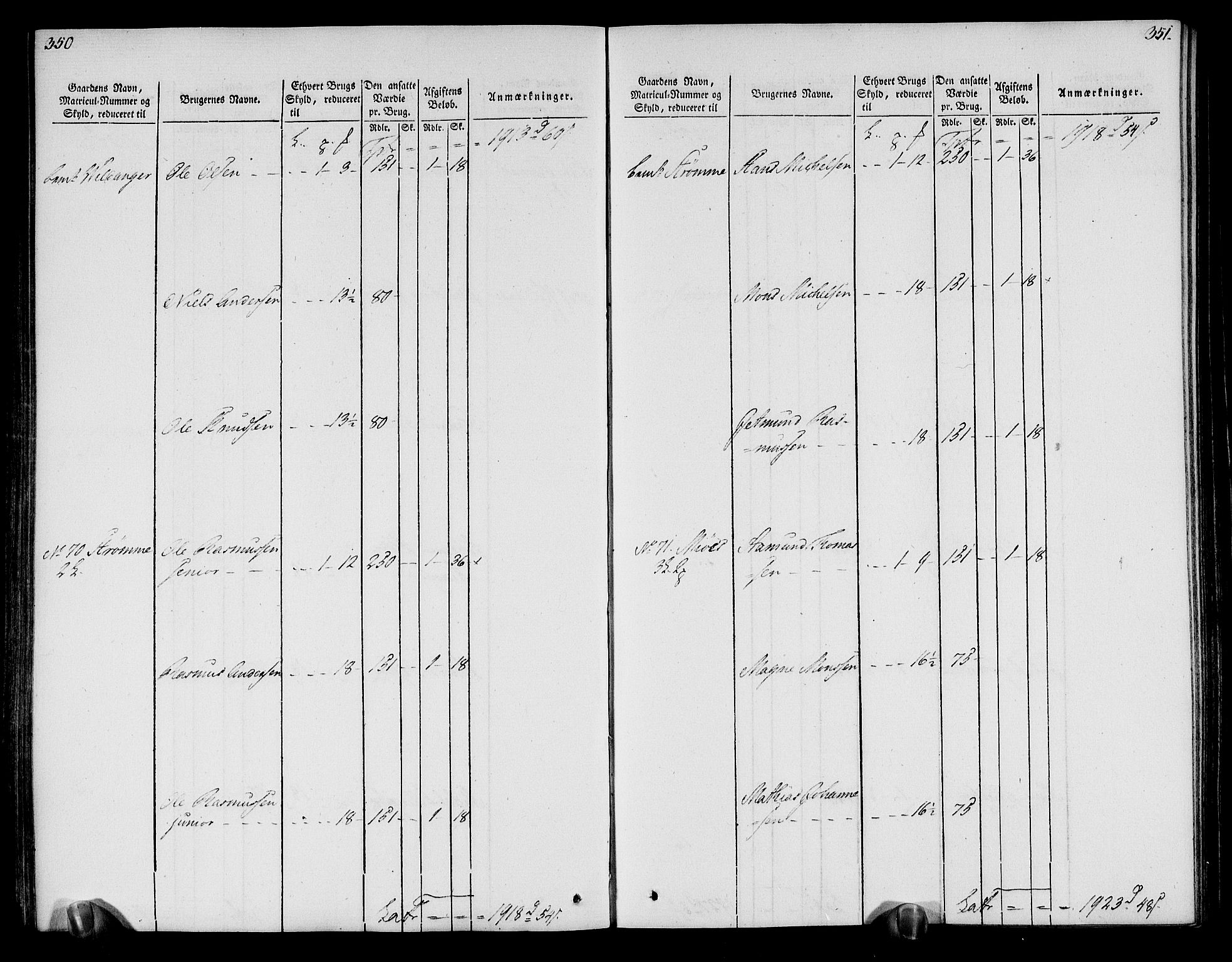 Rentekammeret inntil 1814, Realistisk ordnet avdeling, AV/RA-EA-4070/N/Ne/Nea/L0113: Nordhordland og Voss fogderi. Oppebørselsregister, 1803-1804, s. 182