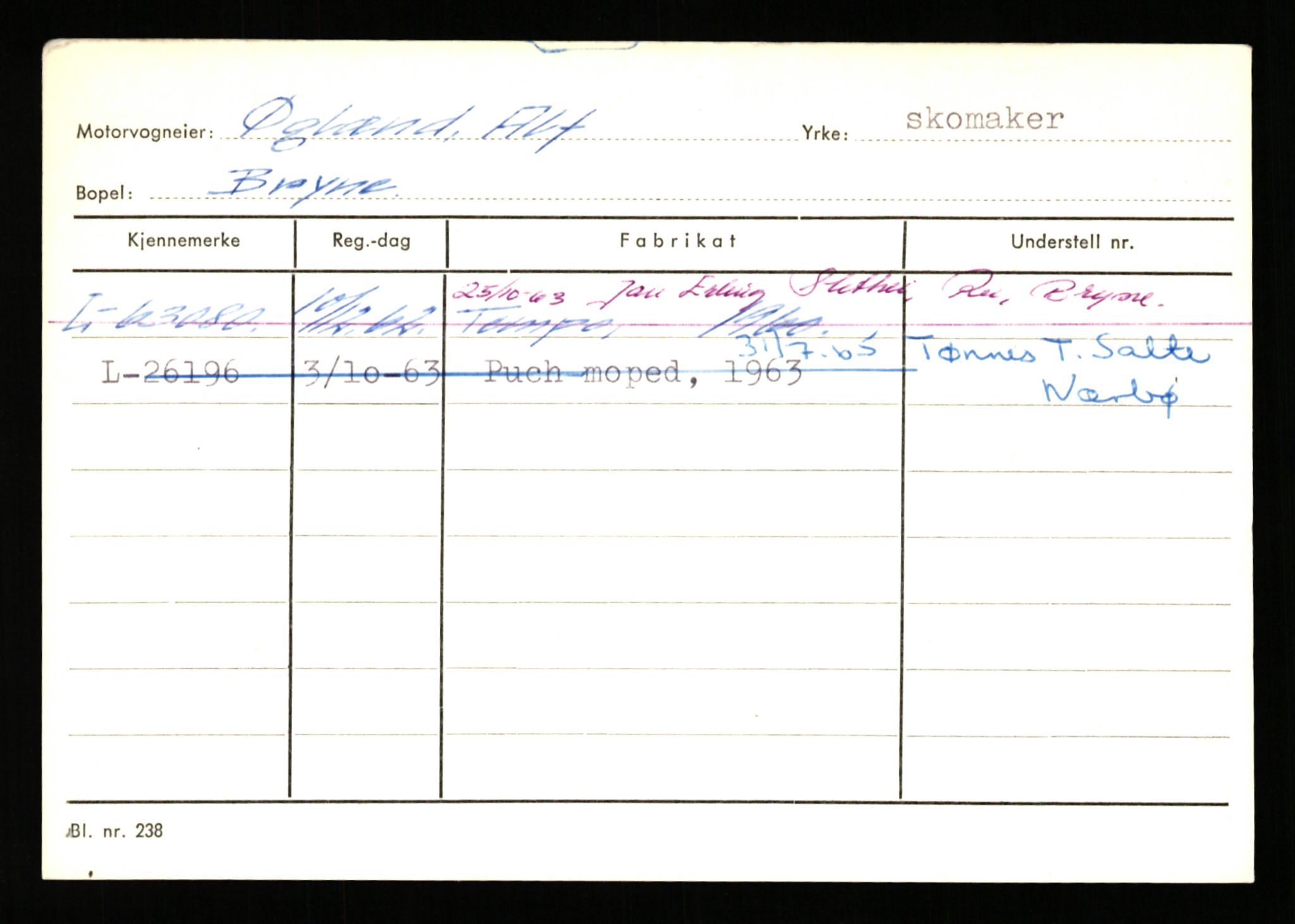 Stavanger trafikkstasjon, SAST/A-101942/0/H/L0043: Viste - Øksendal, 1930-1971, s. 1970