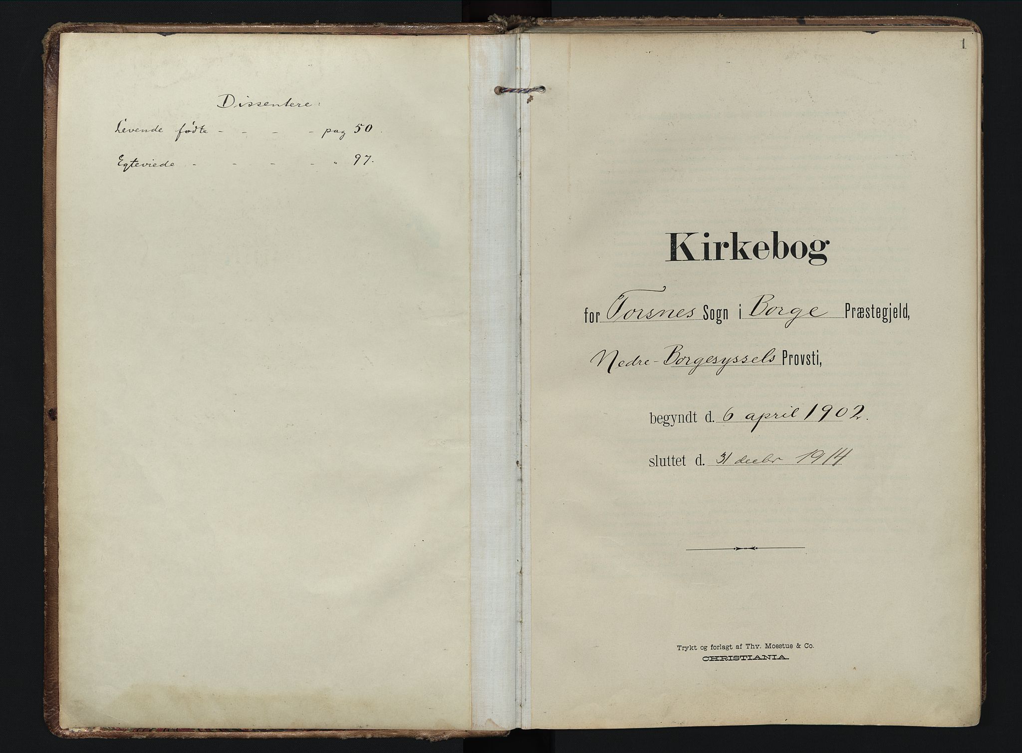 Borge prestekontor Kirkebøker, SAO/A-10903/F/Fb/L0004: Ministerialbok nr. II 4, 1902-1914, s. 1