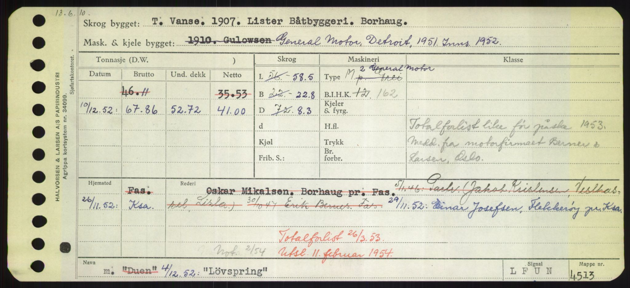 Sjøfartsdirektoratet med forløpere, Skipsmålingen, RA/S-1627/H/Hd/L0023: Fartøy, Lia-Løv, s. 569