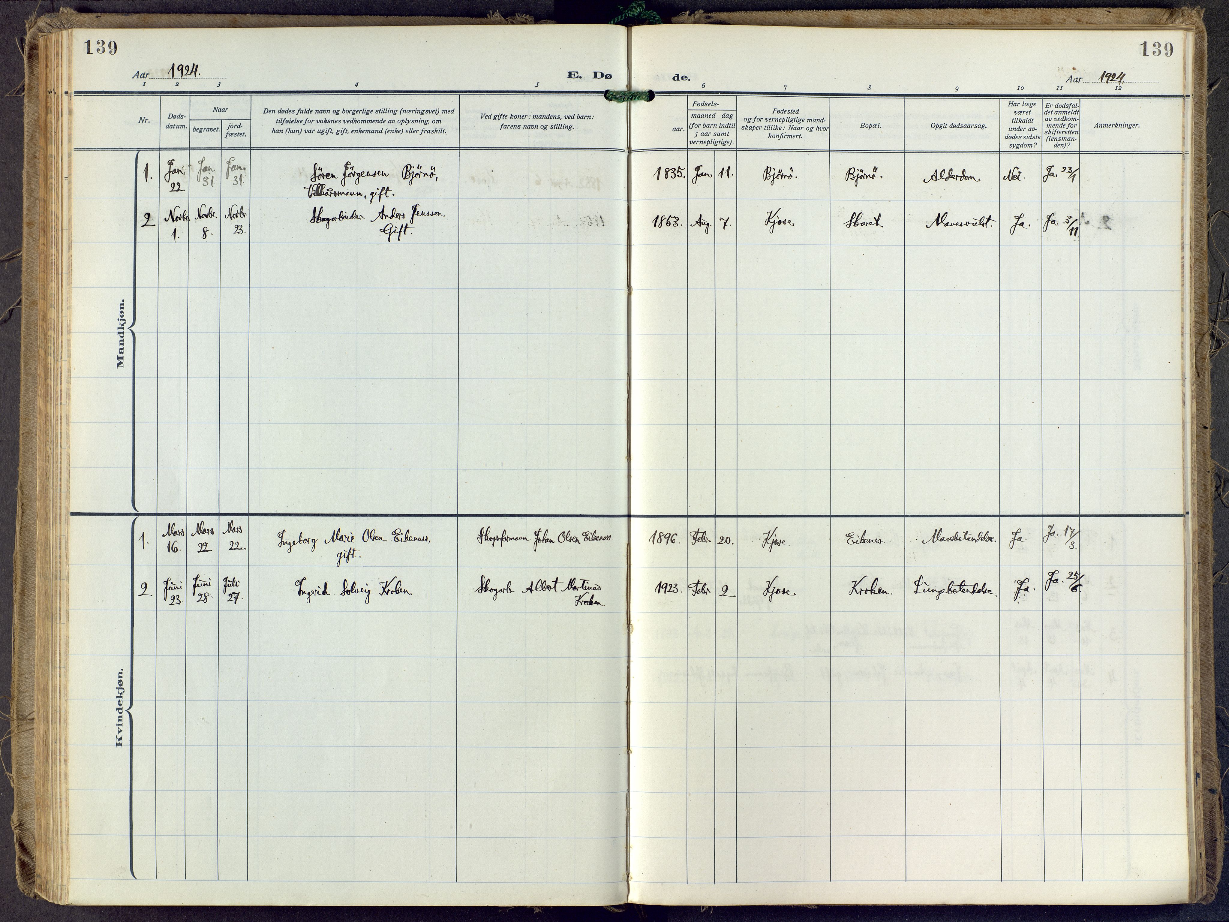 Brunlanes kirkebøker, AV/SAKO-A-342/F/Fd/L0002: Ministerialbok nr. IV 2, 1918-1958, s. 139