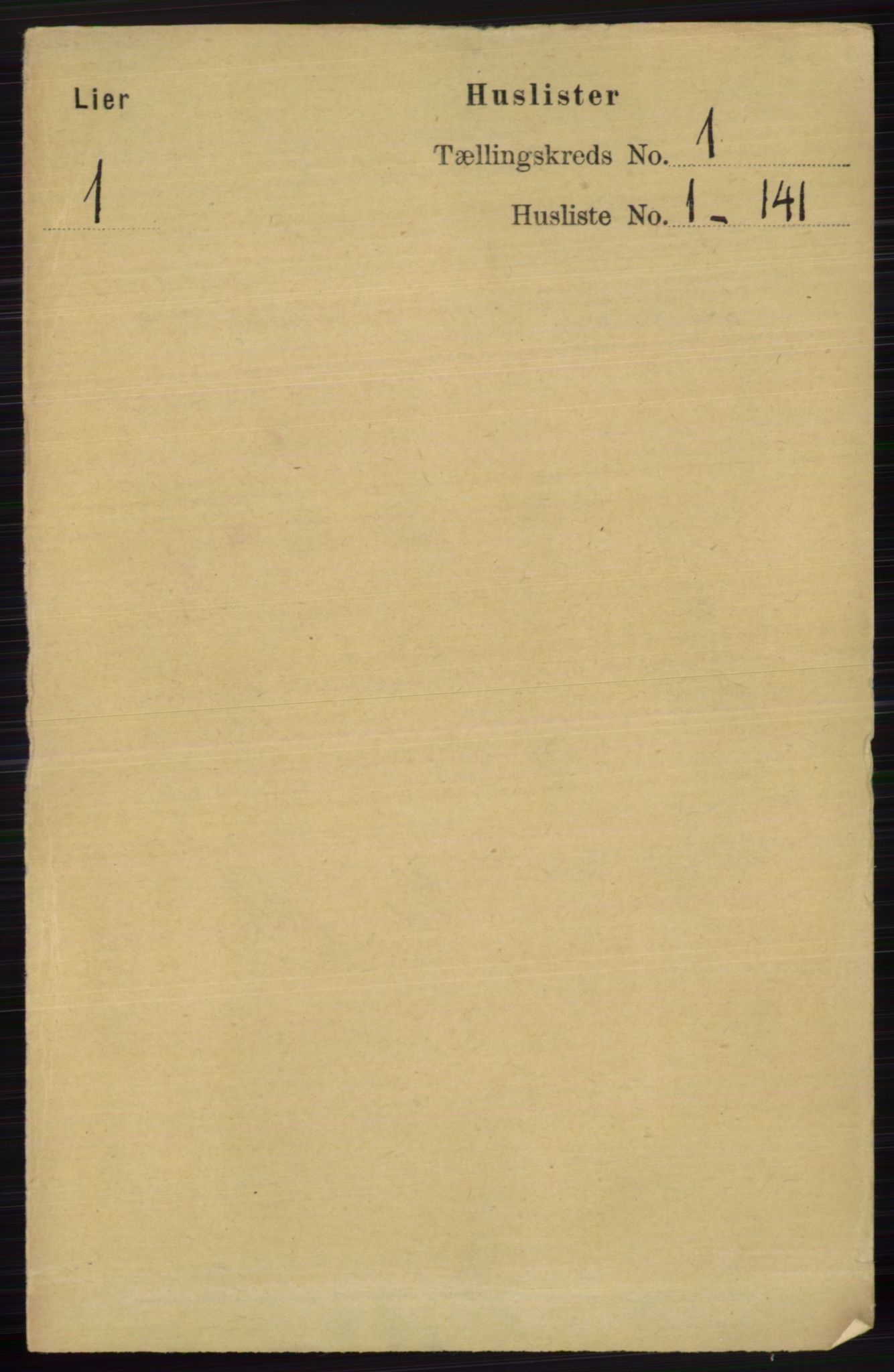 RA, Folketelling 1891 for 0626 Lier herred, 1891, s. 45