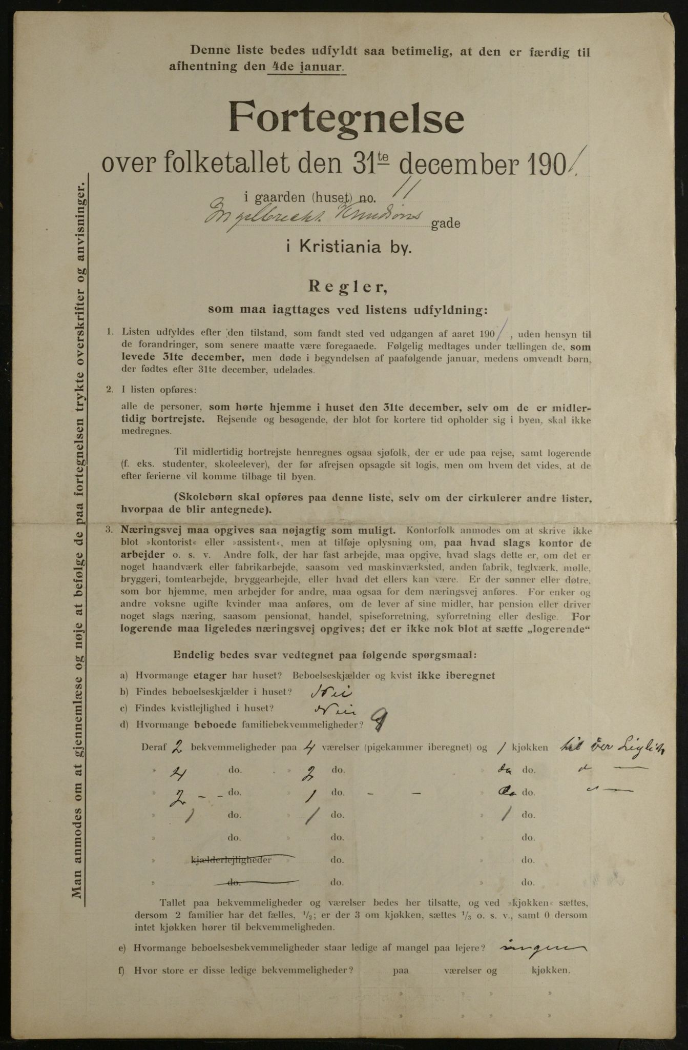 OBA, Kommunal folketelling 31.12.1901 for Kristiania kjøpstad, 1901, s. 6899