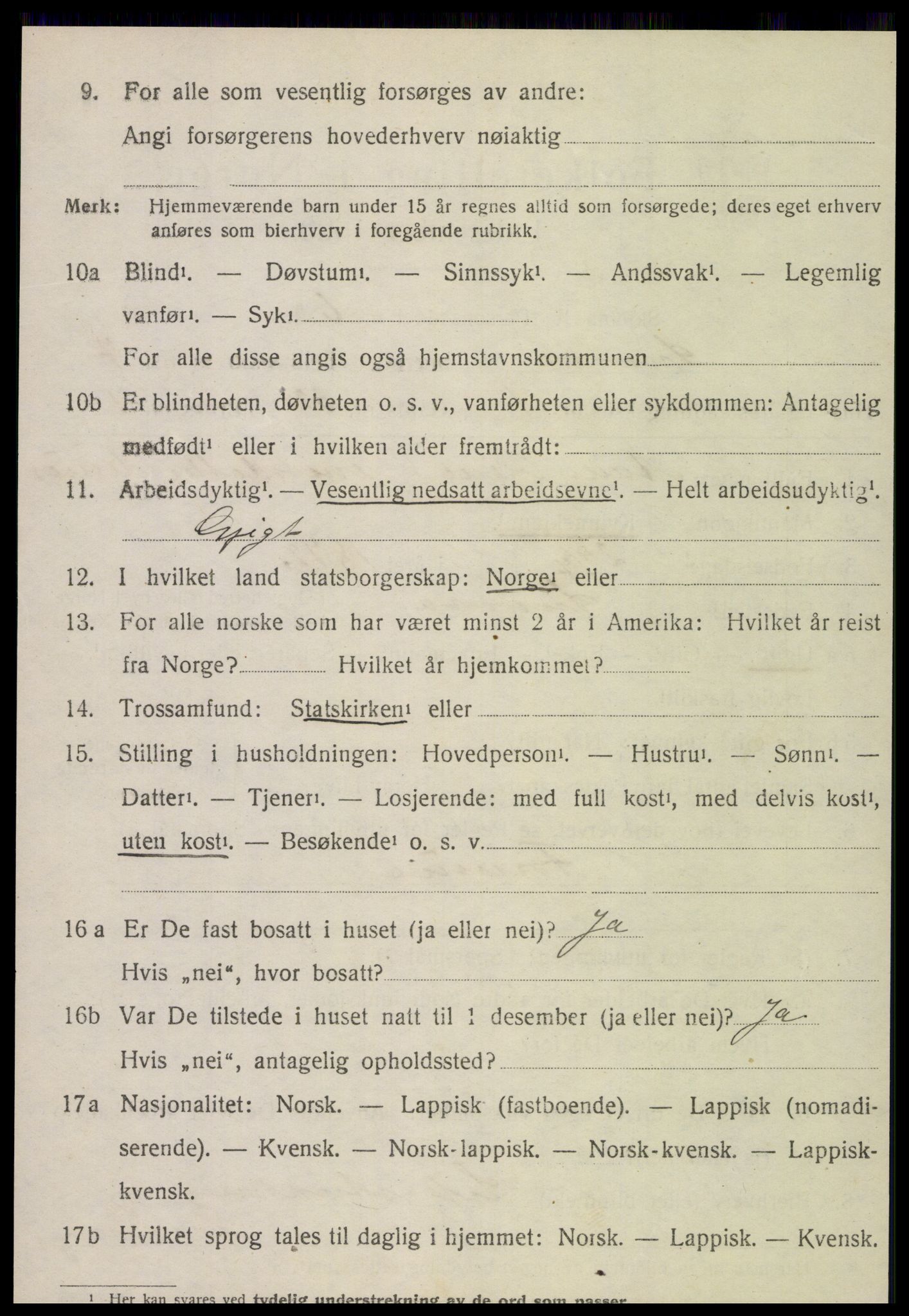 SAT, Folketelling 1920 for 1736 Snåsa herred, 1920, s. 2945