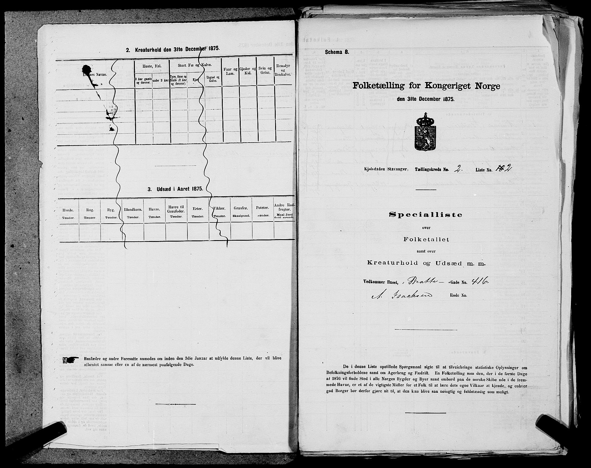 SAST, Folketelling 1875 for 1103 Stavanger kjøpstad, 1875, s. 217