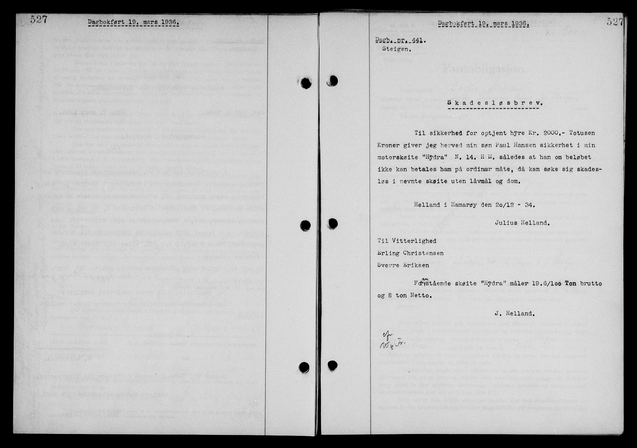 Steigen og Ofoten sorenskriveri, SAT/A-0030/1/2/2C/L0026: Pantebok nr. 30, 1935-1936, Tingl.dato: 19.03.1936