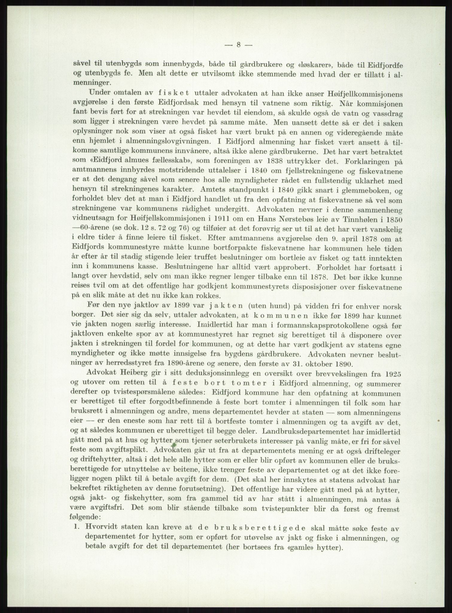 Høyfjellskommisjonen, AV/RA-S-1546/X/Xa/L0001: Nr. 1-33, 1909-1953, s. 869