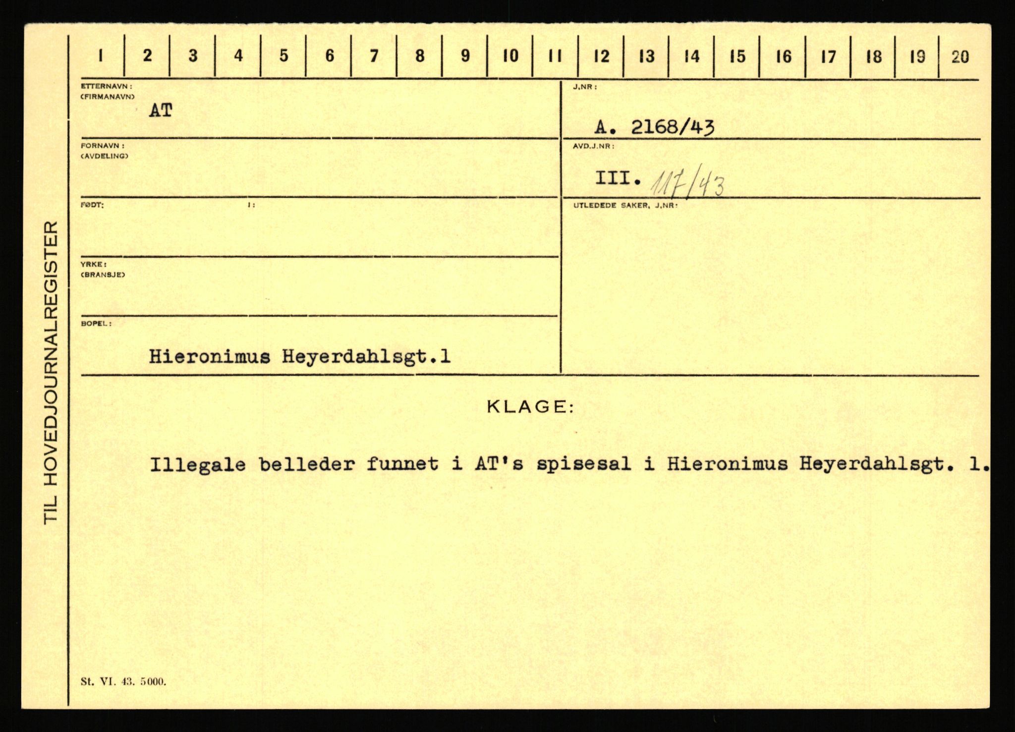 Statspolitiet - Hovedkontoret / Osloavdelingen, AV/RA-S-1329/C/Ca/L0002: Arneberg - Brand, 1943-1945, s. 574