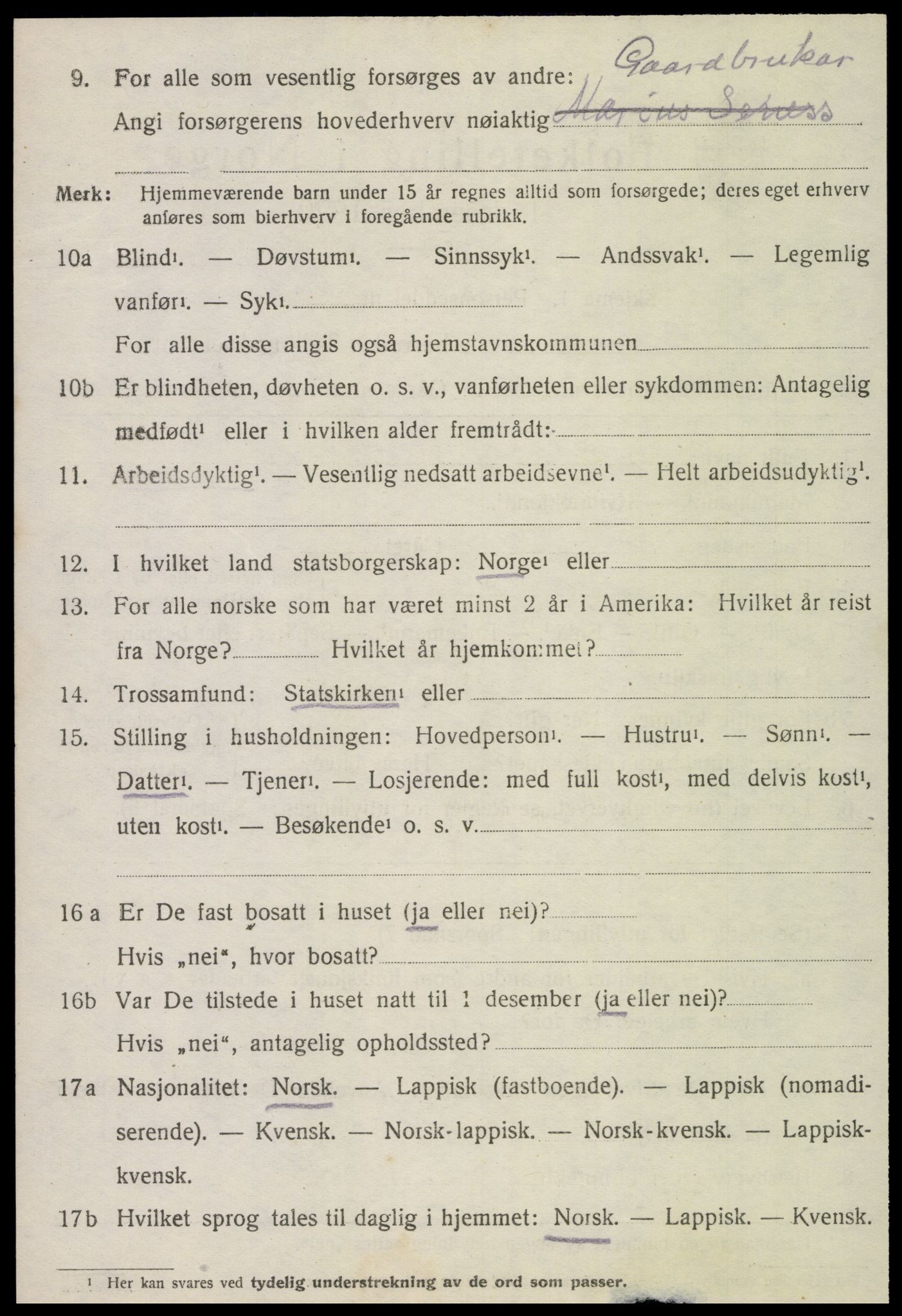 SAT, Folketelling 1920 for 1721 Verdal herred, 1920, s. 12144