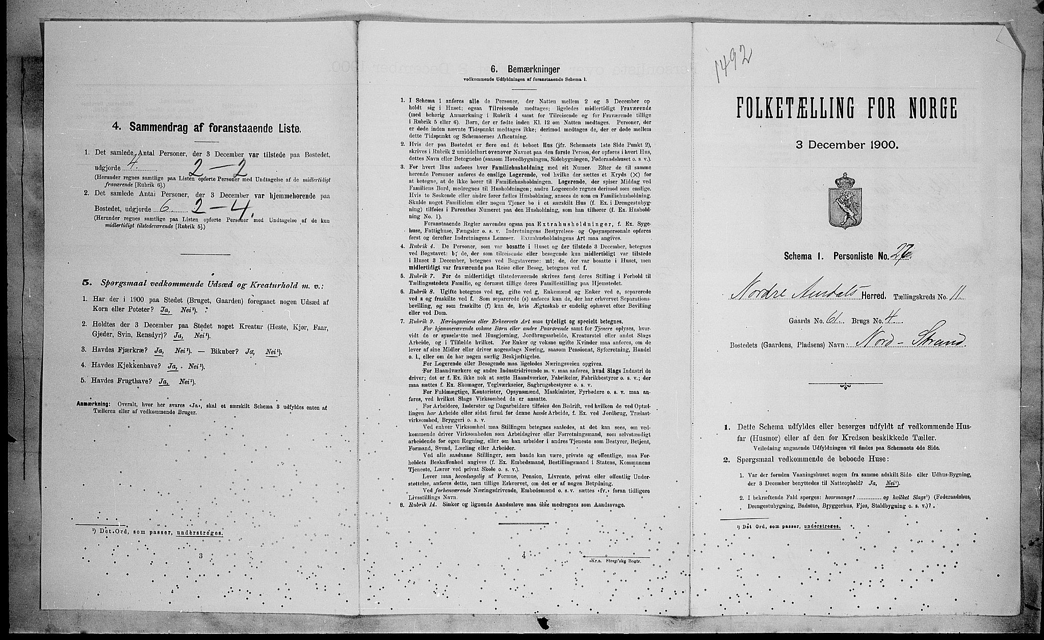 SAH, Folketelling 1900 for 0542 Nord-Aurdal herred, 1900, s. 1210