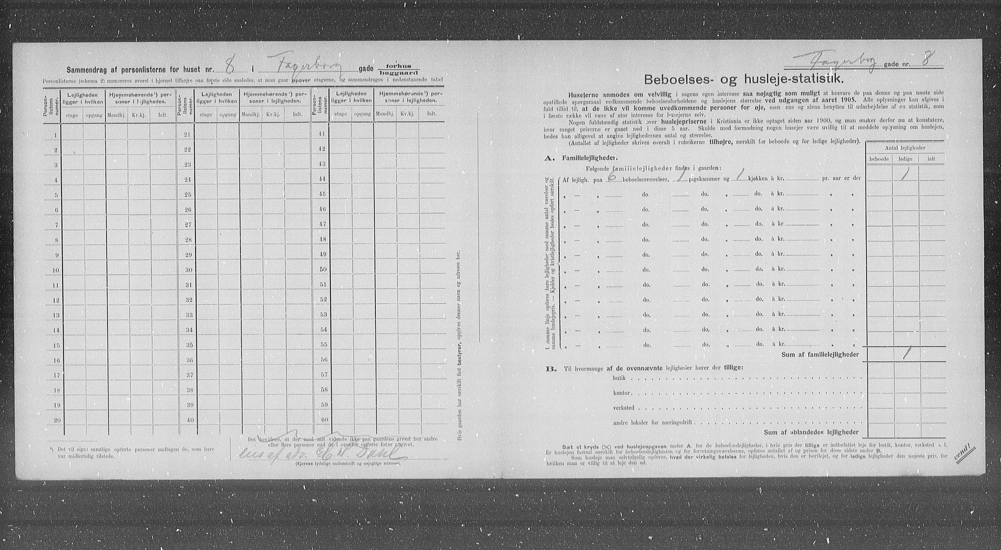 OBA, Kommunal folketelling 31.12.1905 for Kristiania kjøpstad, 1905, s. 11879