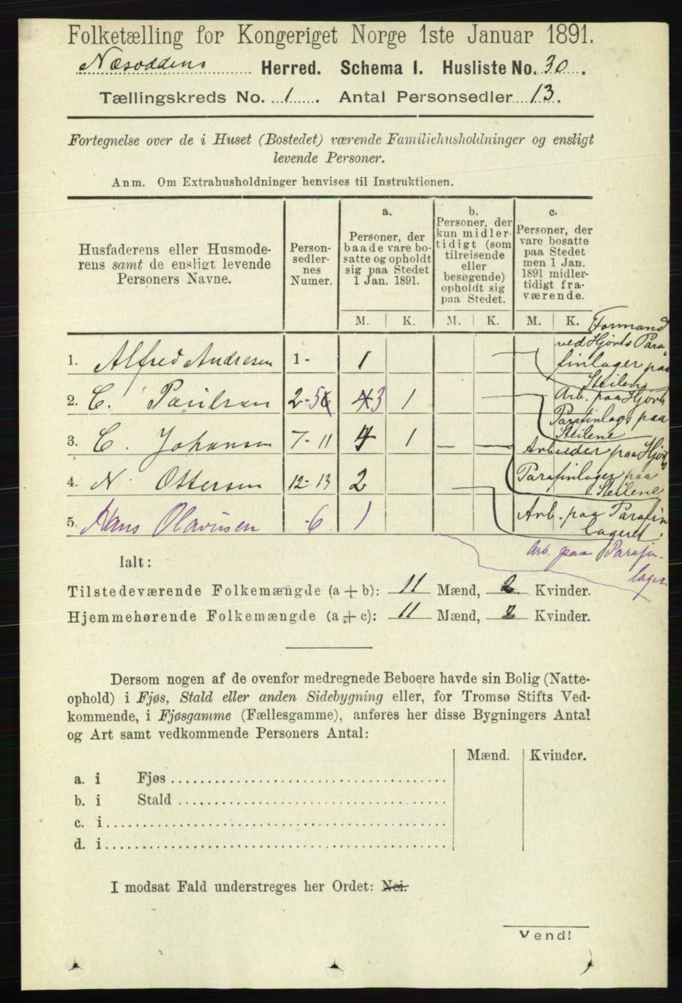 RA, Folketelling 1891 for 0216 Nesodden herred, 1891, s. 46