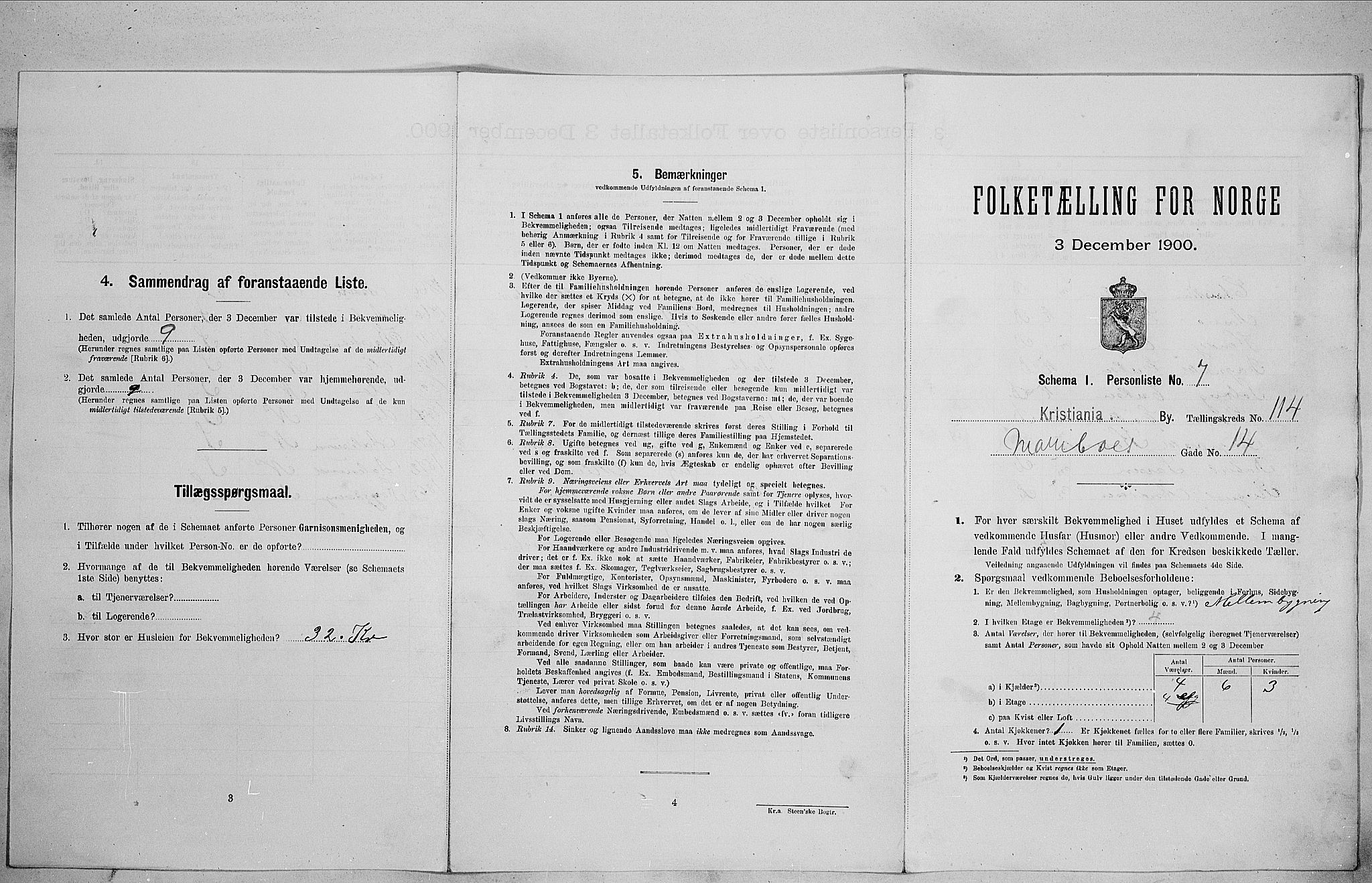 SAO, Folketelling 1900 for 0301 Kristiania kjøpstad, 1900, s. 54977