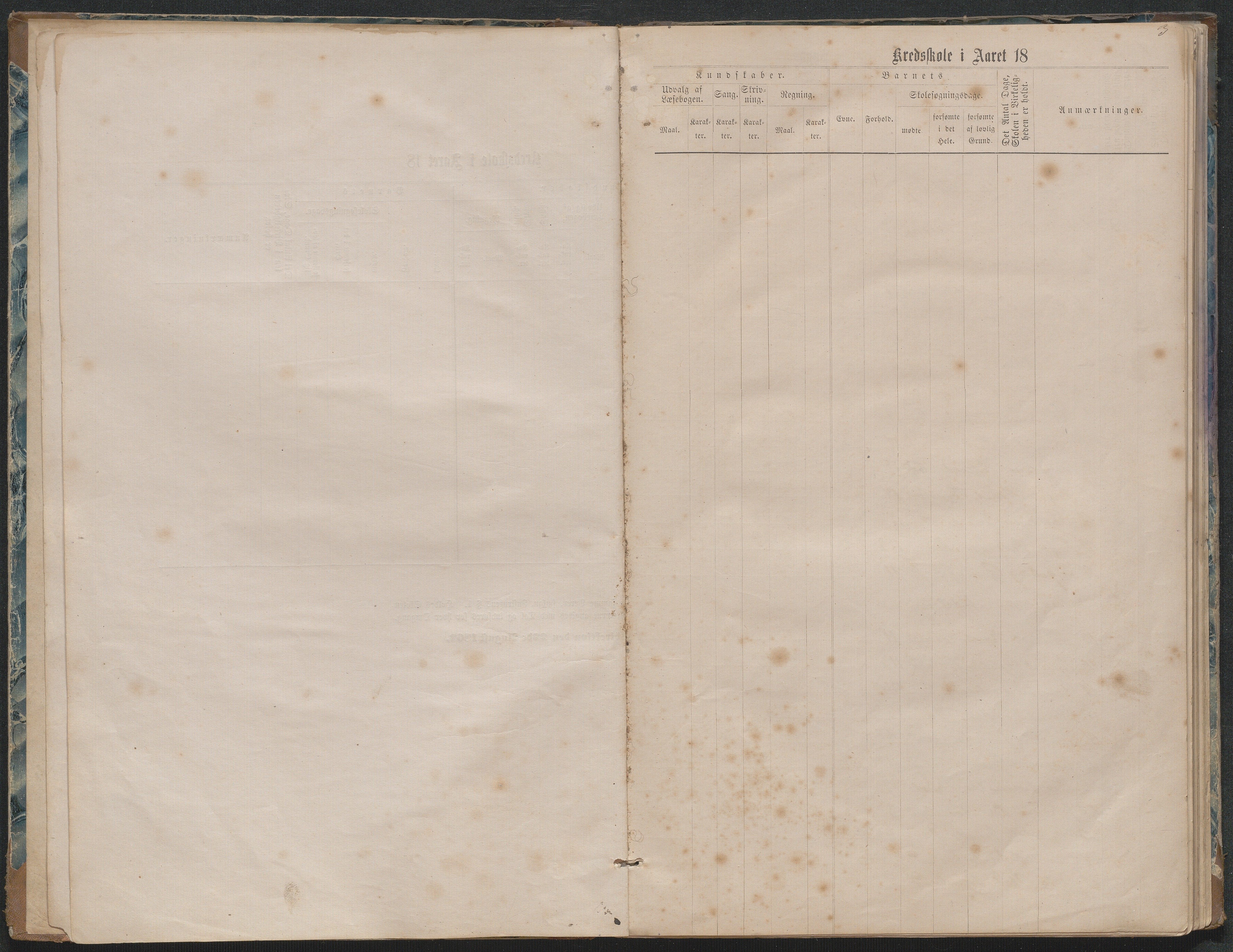 Birkenes kommune, Ås/Svaland skolekrets, AAKS/KA0928-550i_91/F02/L0001: Skoleprotokoll Svaland, Skjerkilen, Ås, 1875-1914, s. 3