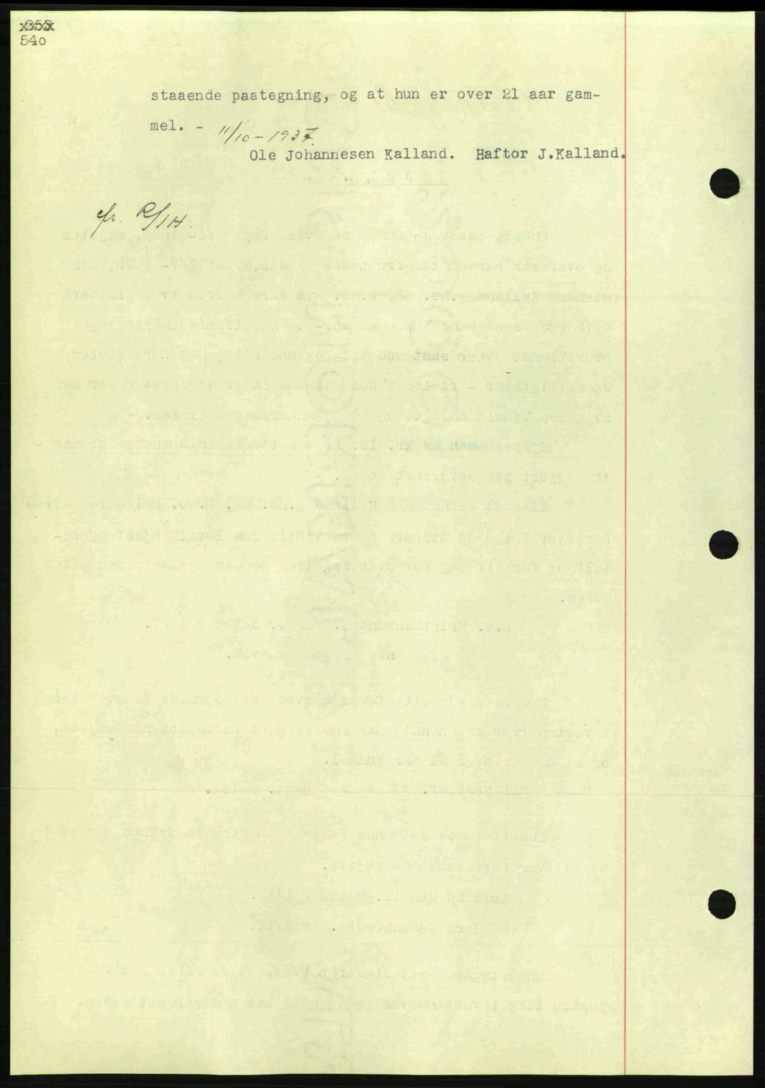 Nordmøre sorenskriveri, AV/SAT-A-4132/1/2/2Ca: Pantebok nr. A82, 1937-1938, Dagboknr: 2741/1937