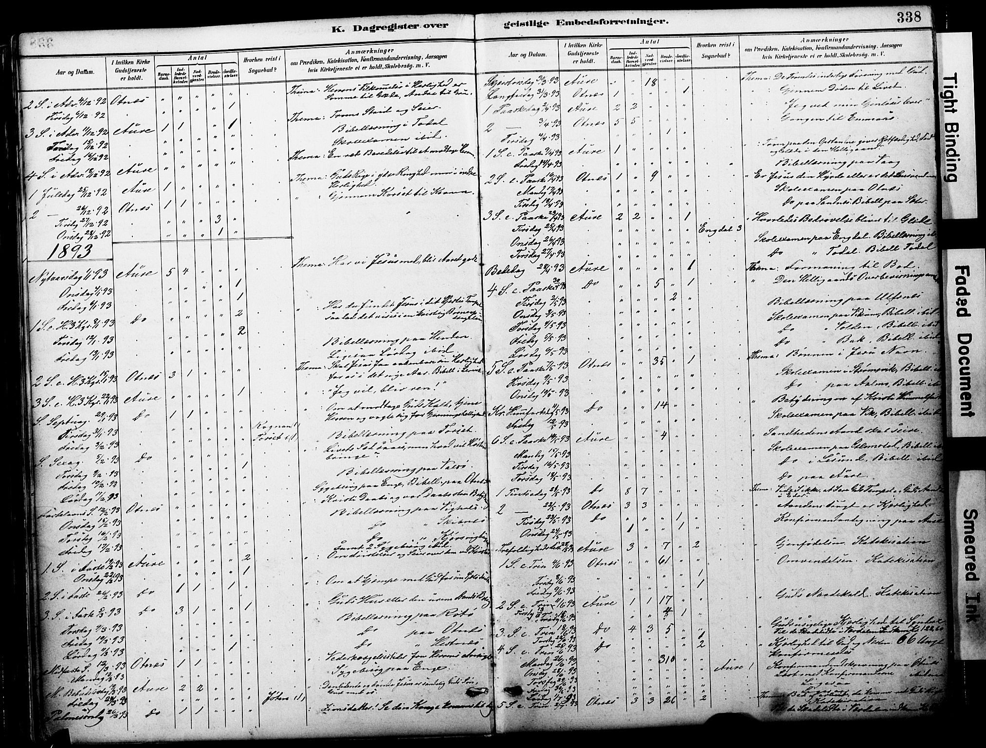 Ministerialprotokoller, klokkerbøker og fødselsregistre - Møre og Romsdal, AV/SAT-A-1454/578/L0907: Ministerialbok nr. 578A06, 1887-1904, s. 338