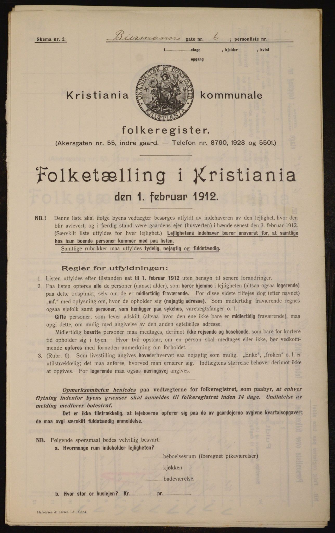 OBA, Kommunal folketelling 1.2.1912 for Kristiania, 1912, s. 4798