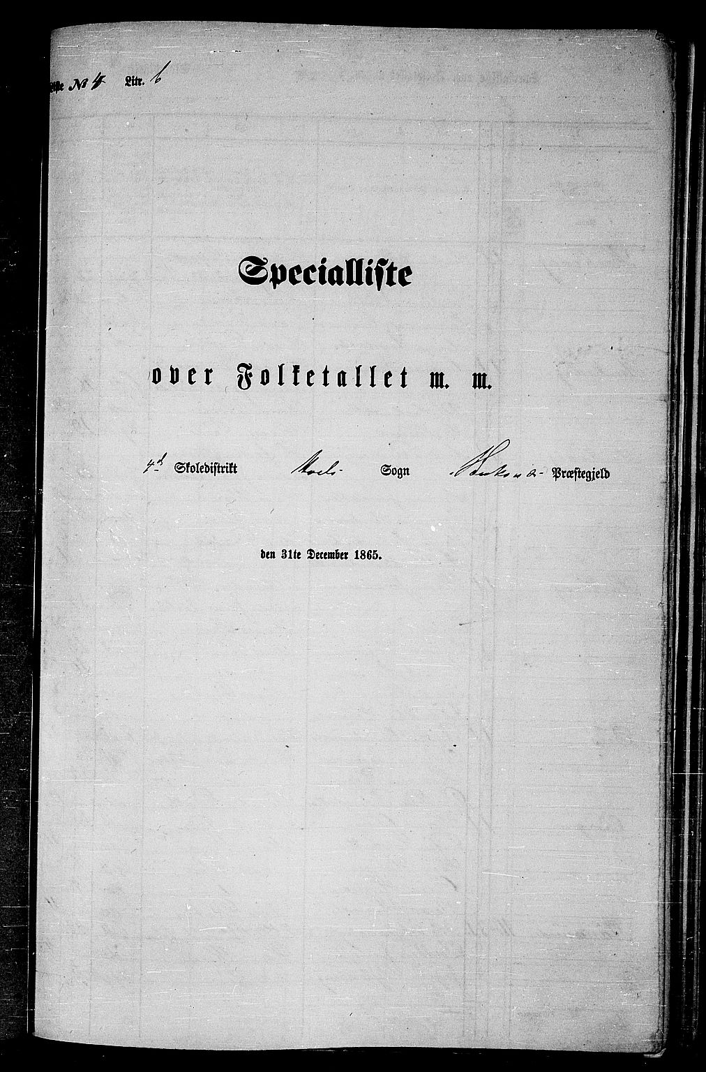 RA, Folketelling 1865 for 1860P Buksnes prestegjeld, 1865, s. 93