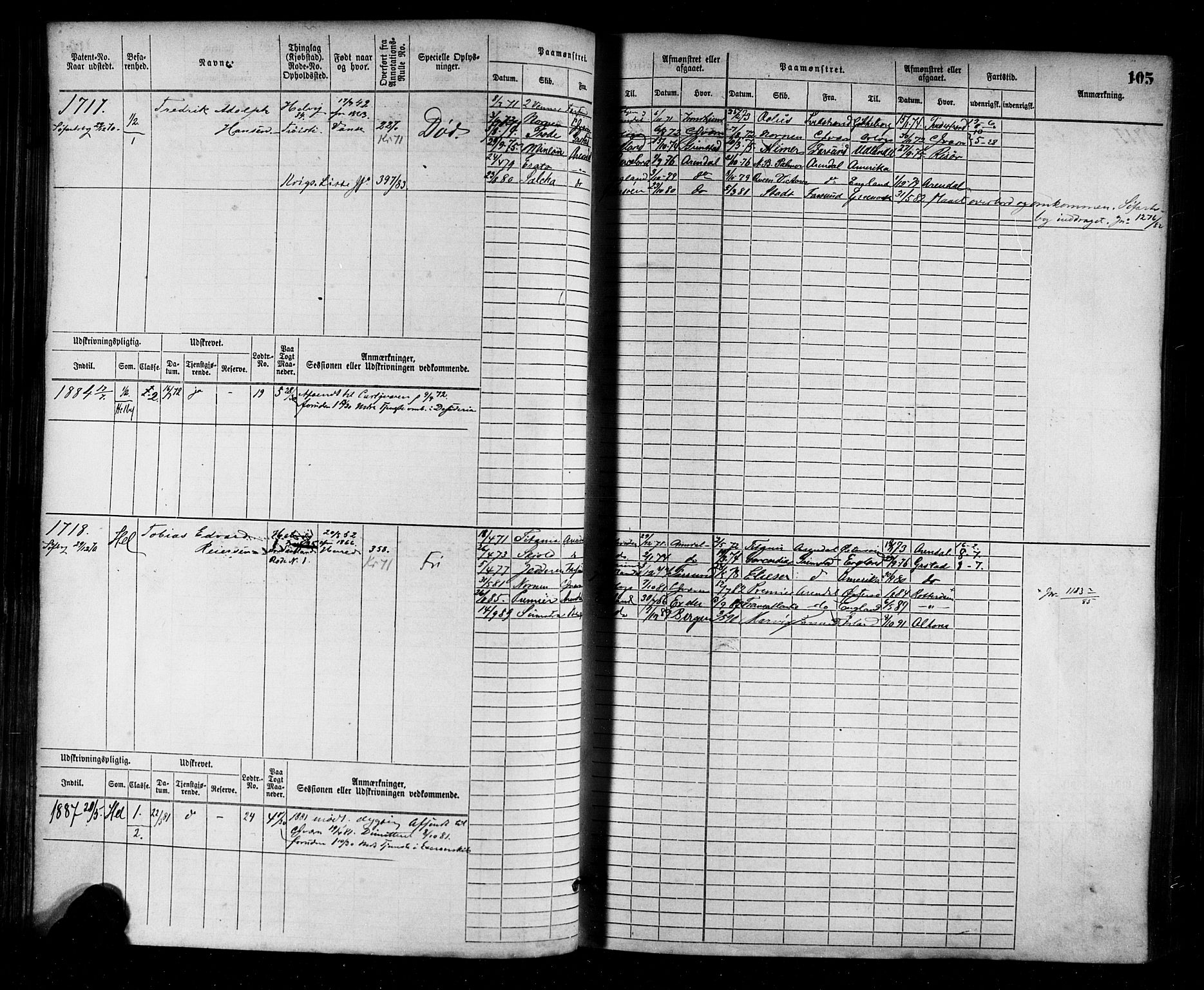 Farsund mønstringskrets, AV/SAK-2031-0017/F/Fb/L0003: Hovedrulle nr 1509-2274, M-6, 1868-1915, s. 111