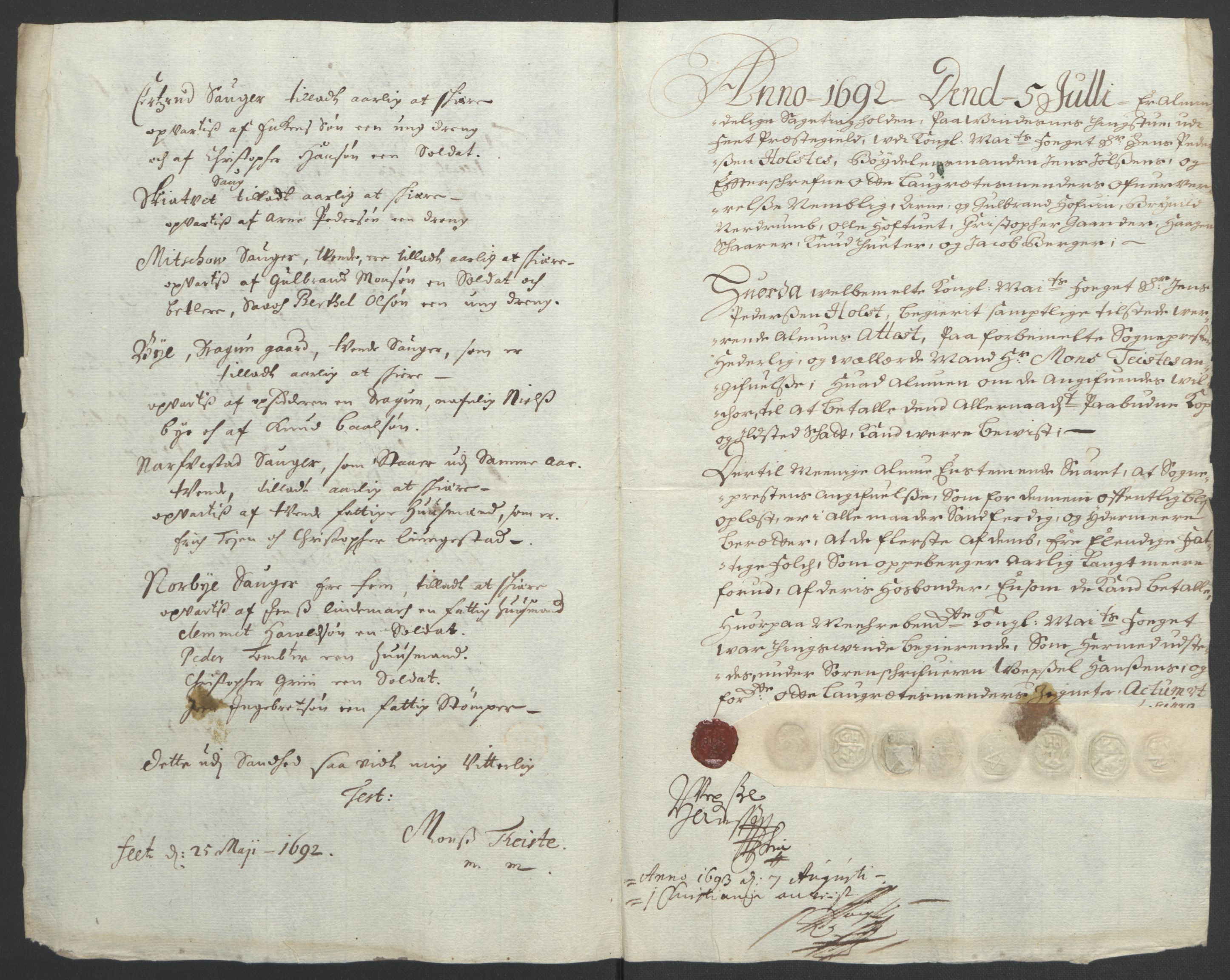 Rentekammeret inntil 1814, Reviderte regnskaper, Fogderegnskap, AV/RA-EA-4092/R11/L0577: Fogderegnskap Nedre Romerike, 1692, s. 204