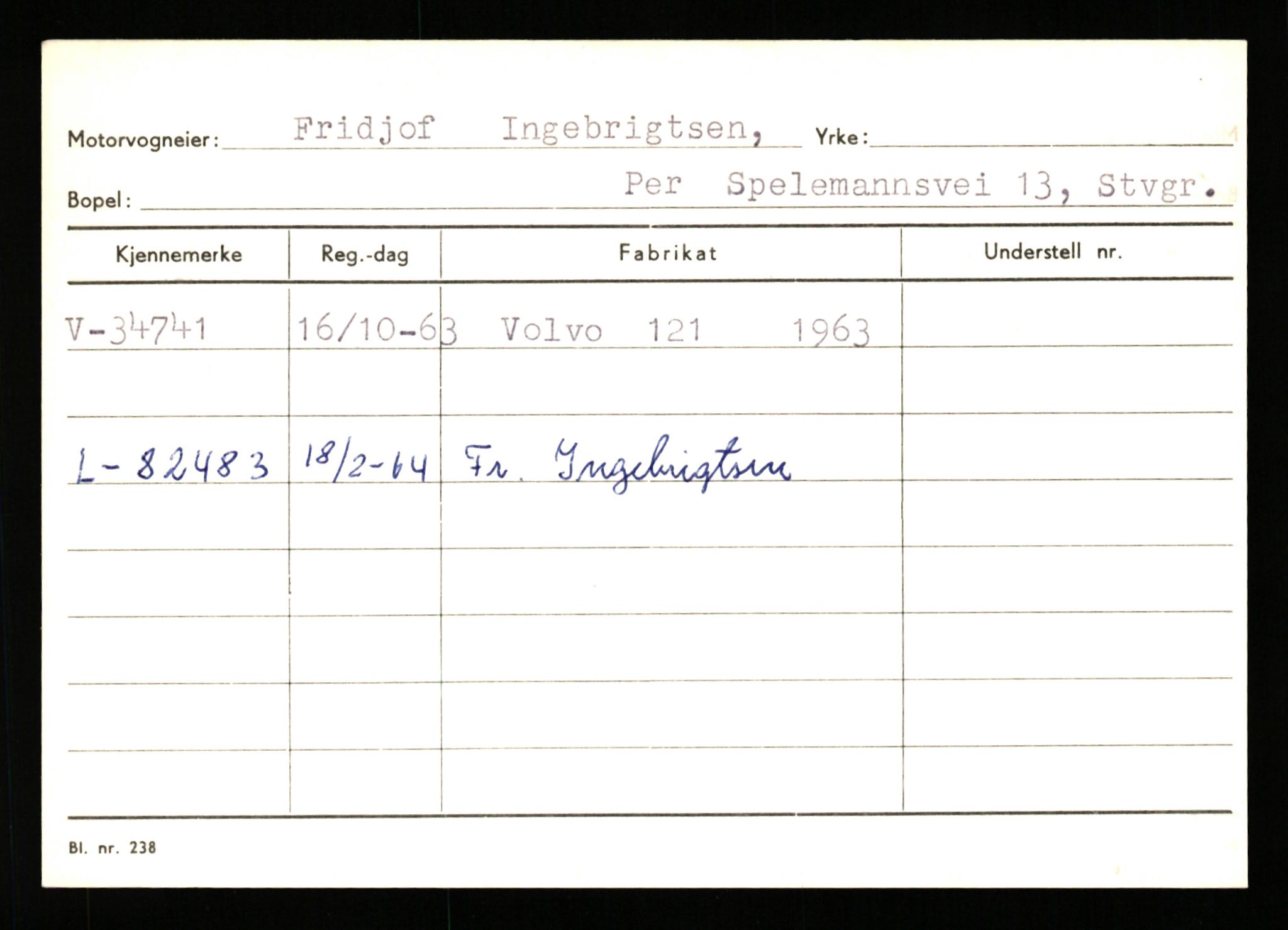 Stavanger trafikkstasjon, SAST/A-101942/0/G/L0006: Registreringsnummer: 34250 - 49007, 1930-1971, s. 141