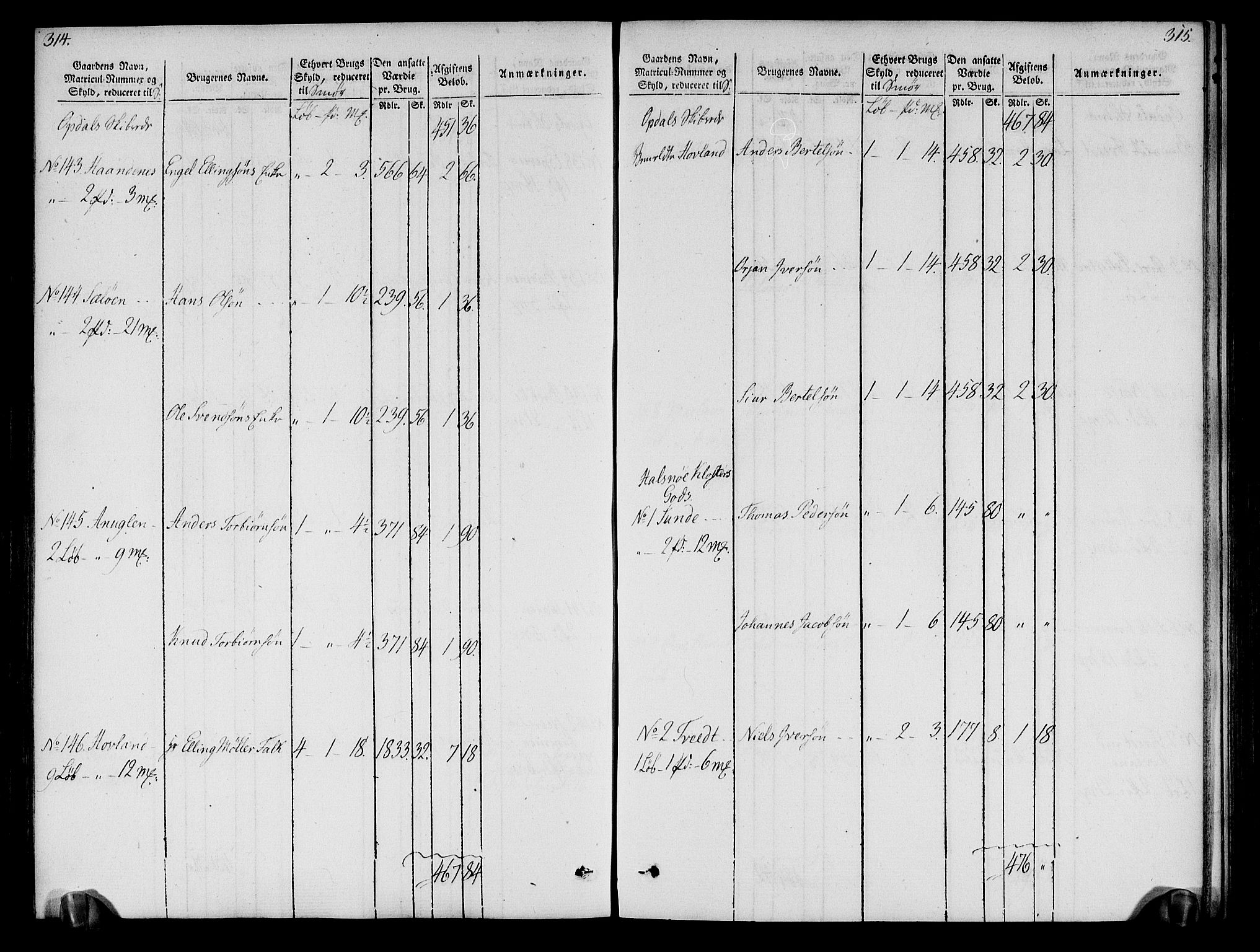 Rentekammeret inntil 1814, Realistisk ordnet avdeling, AV/RA-EA-4070/N/Ne/Nea/L0109: Sunnhordland og Hardanger fogderi. Oppebørselsregister, 1803-1804, s. 161