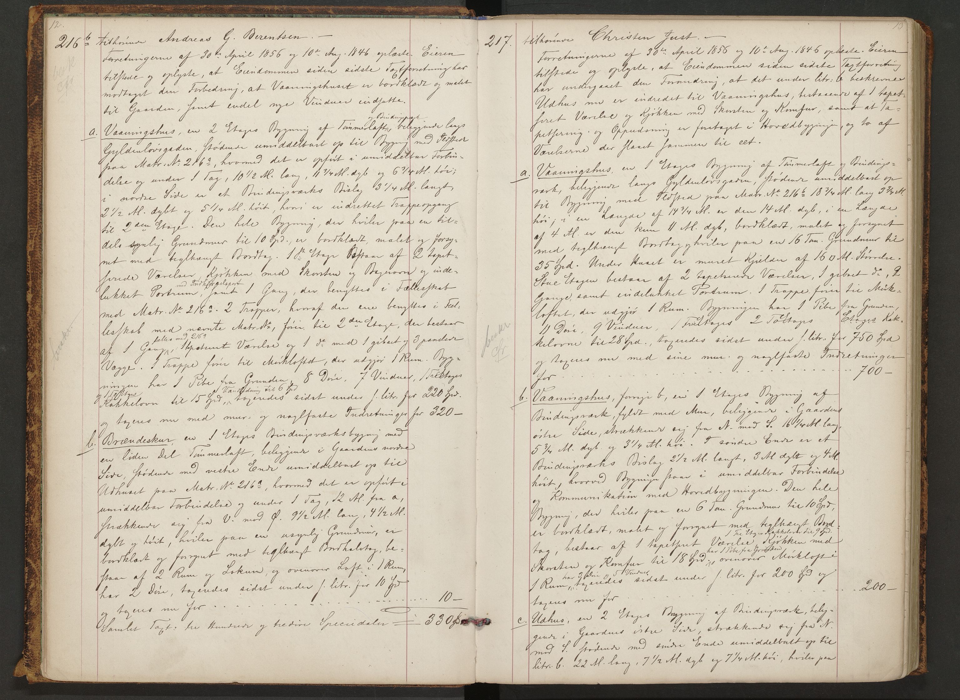 Norges Brannkasse Kristiansand, AV/SAK-2241-0030/F/Fa/L0025: Branntakstprotokoll nr. B8, 1868-1876