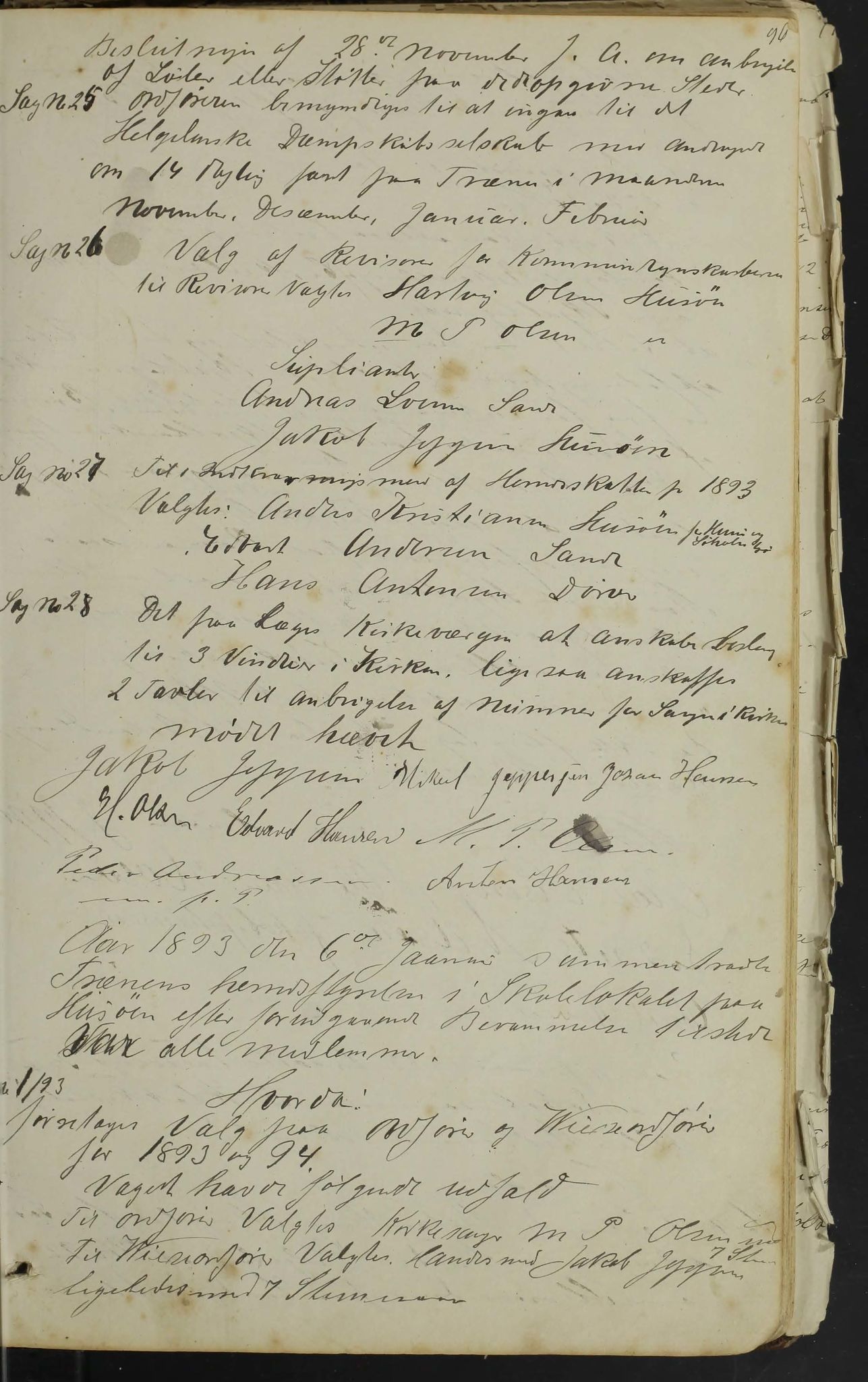 Træna kommune. Formannskapet, AIN/K-18350.150/100/L0001: Forhandlingsprotokoll for Træna, 1872-1904, s. 96