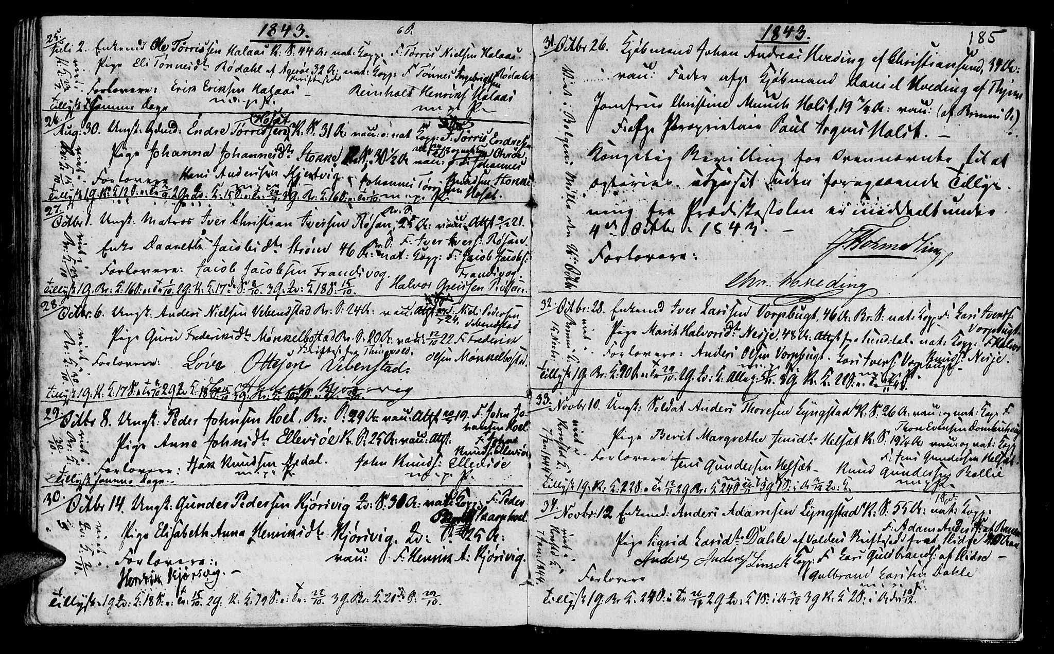 Ministerialprotokoller, klokkerbøker og fødselsregistre - Møre og Romsdal, AV/SAT-A-1454/568/L0795: Ministerialbok nr. 568A04, 1802-1845, s. 185